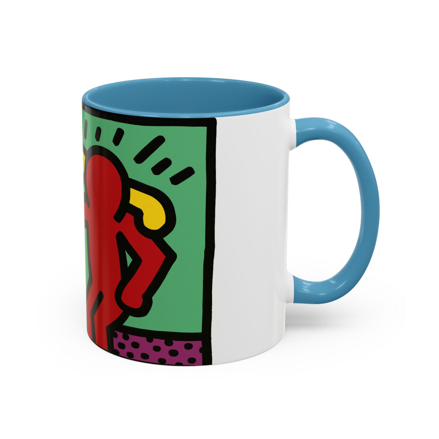 Keith Haring Pop Shop Red and Yellow Mug