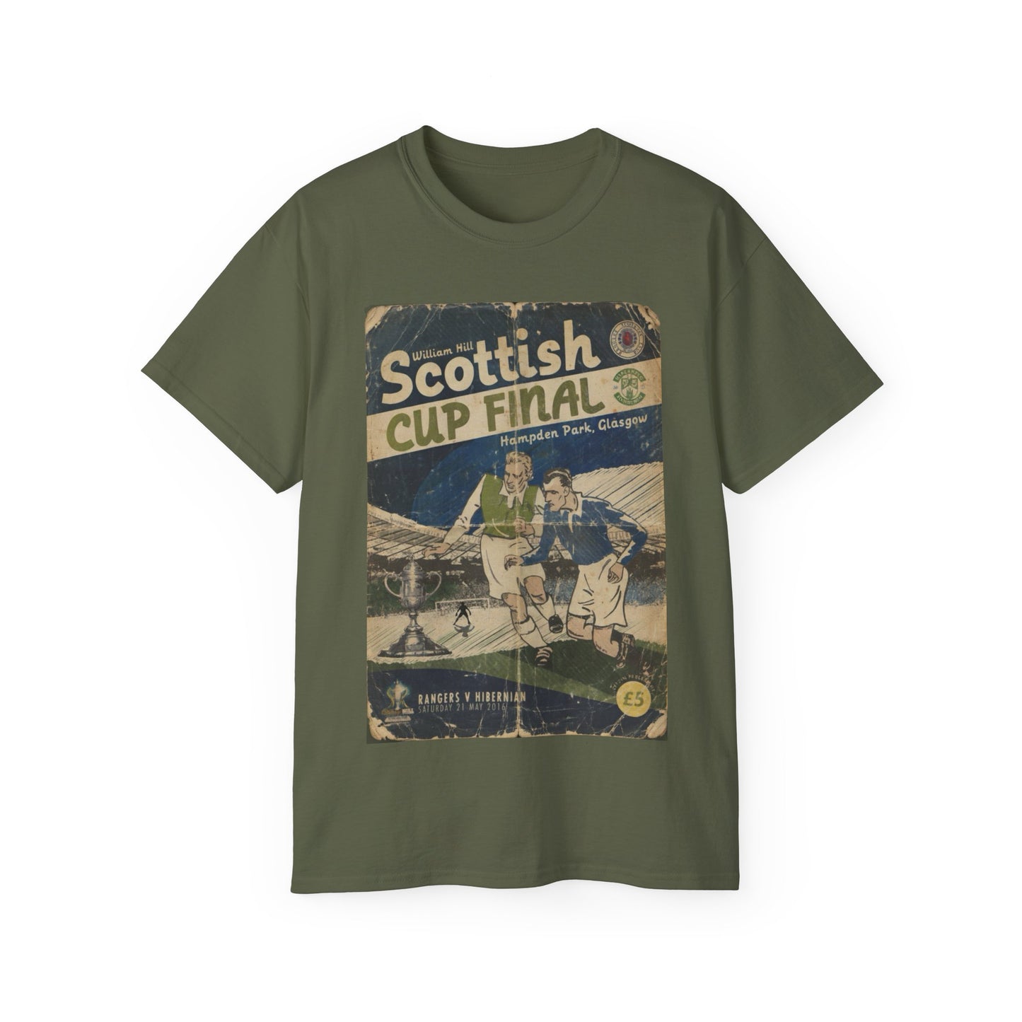 2016 Scottish Challenge Cup Final Hibernian Rangers Programme Poster Unisex Ultra Cotton Tee