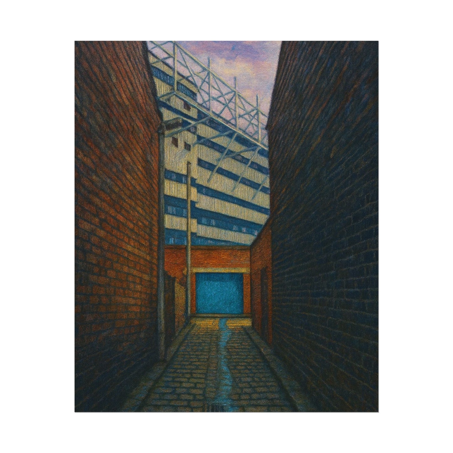 Maine Road Back Alley Manchester City Painting Print Poster