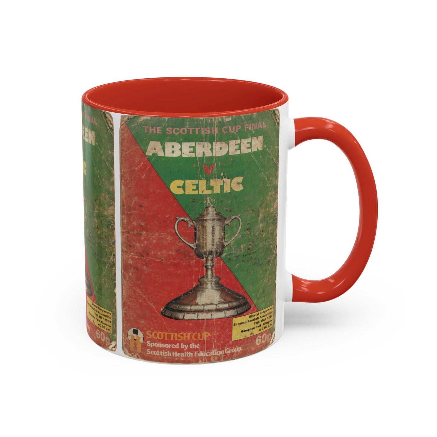 1984 Scottish Cup Final Aberdeen Celtic Programme Poster Accent Coffee Mug (11, 15oz)
