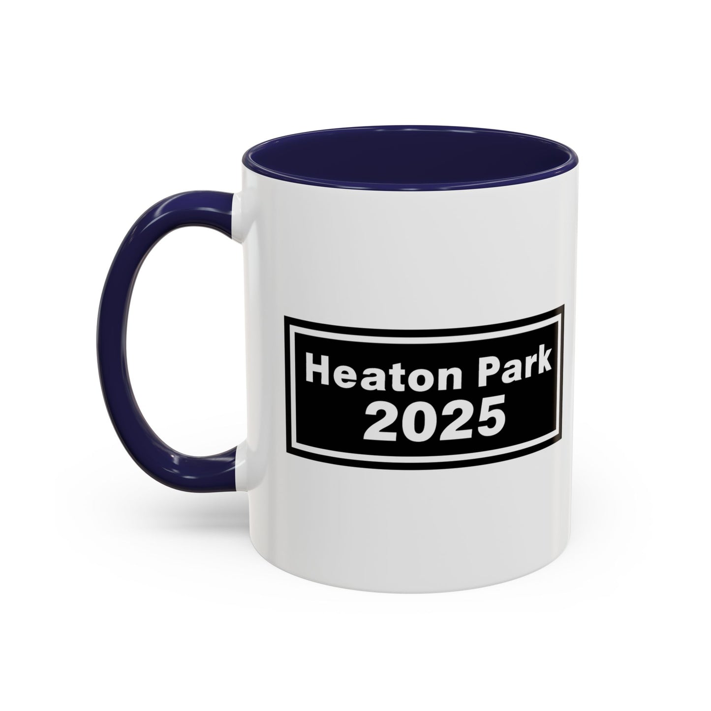 Heaton Park Celebration Mug - Black Accent Coffee Cup, Customizable Gifts, 2025 Graduation, Family Reunion, Unique Collectible