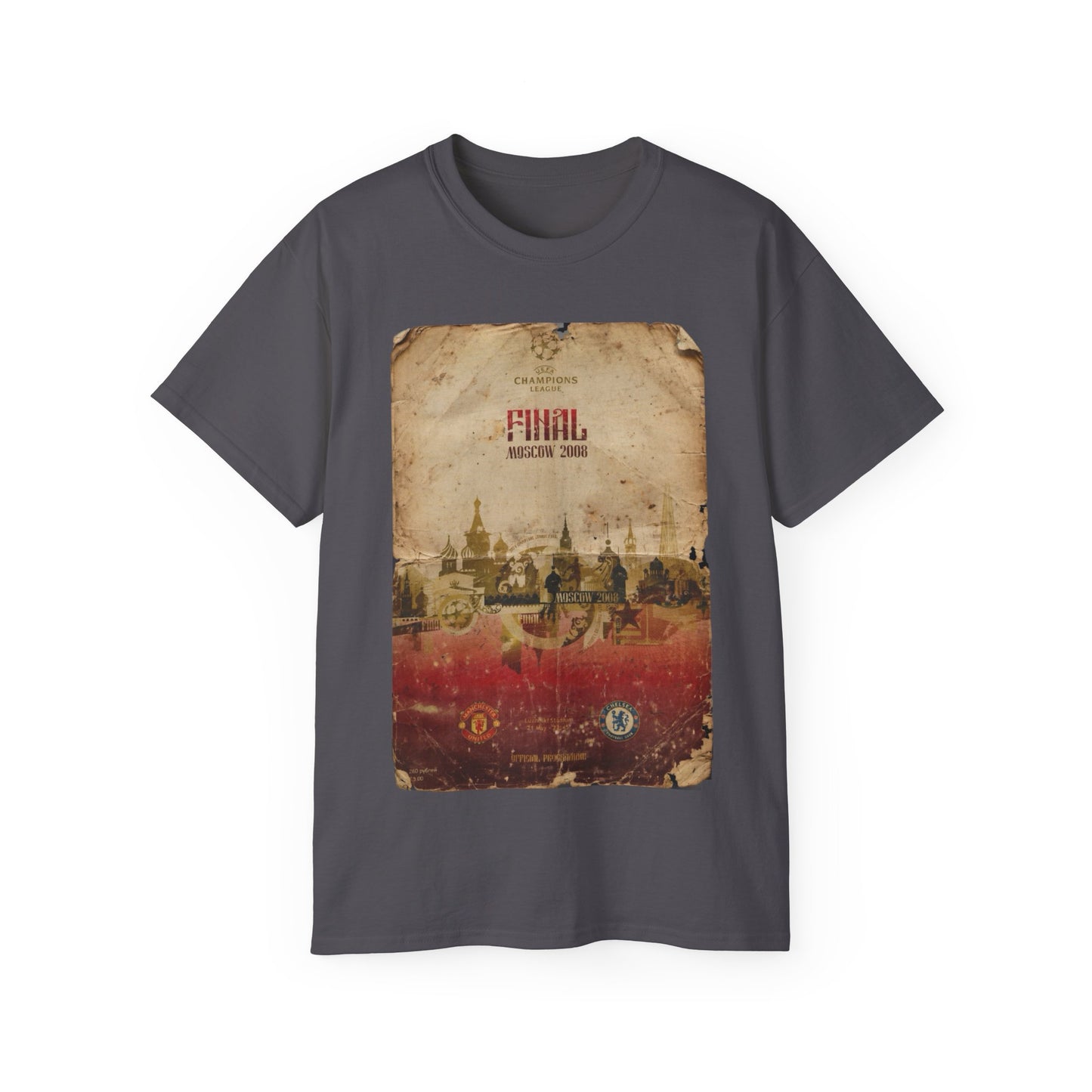 2008 UCL Final Poster Manchester United Chelsea Ultra Cotton Tee
