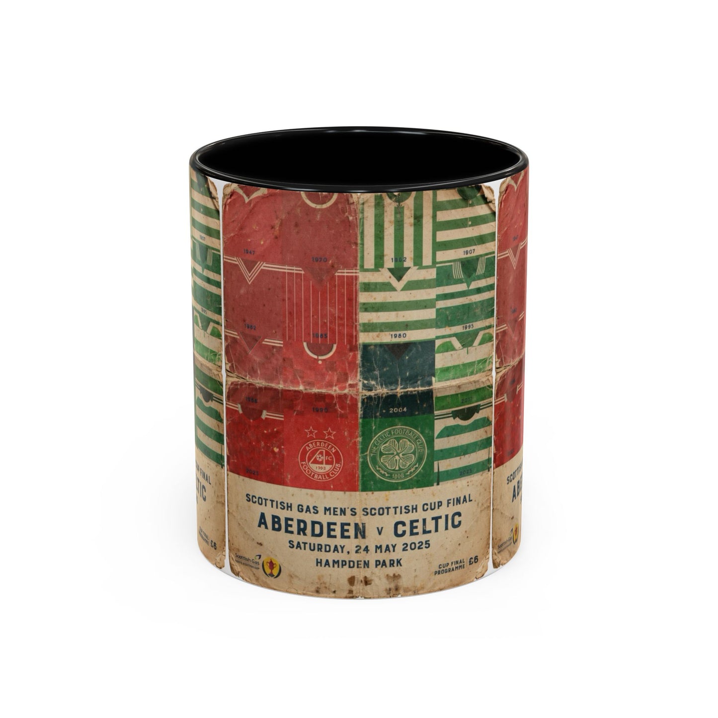 2025 Scottish Challenge Cup Aberdeen Celtic Programme Poster Accent Coffee Mug (11, 15oz)