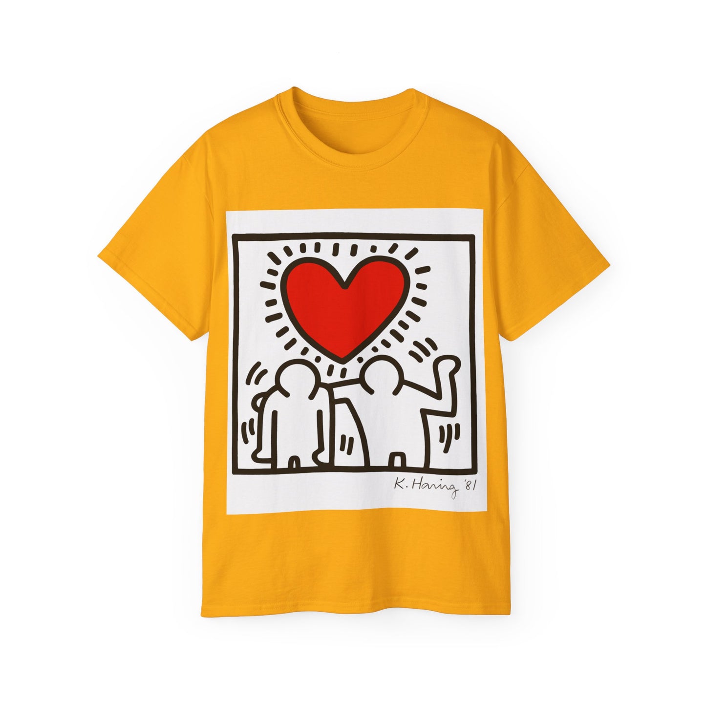 Keith Haring Heart Couple T-Shirt