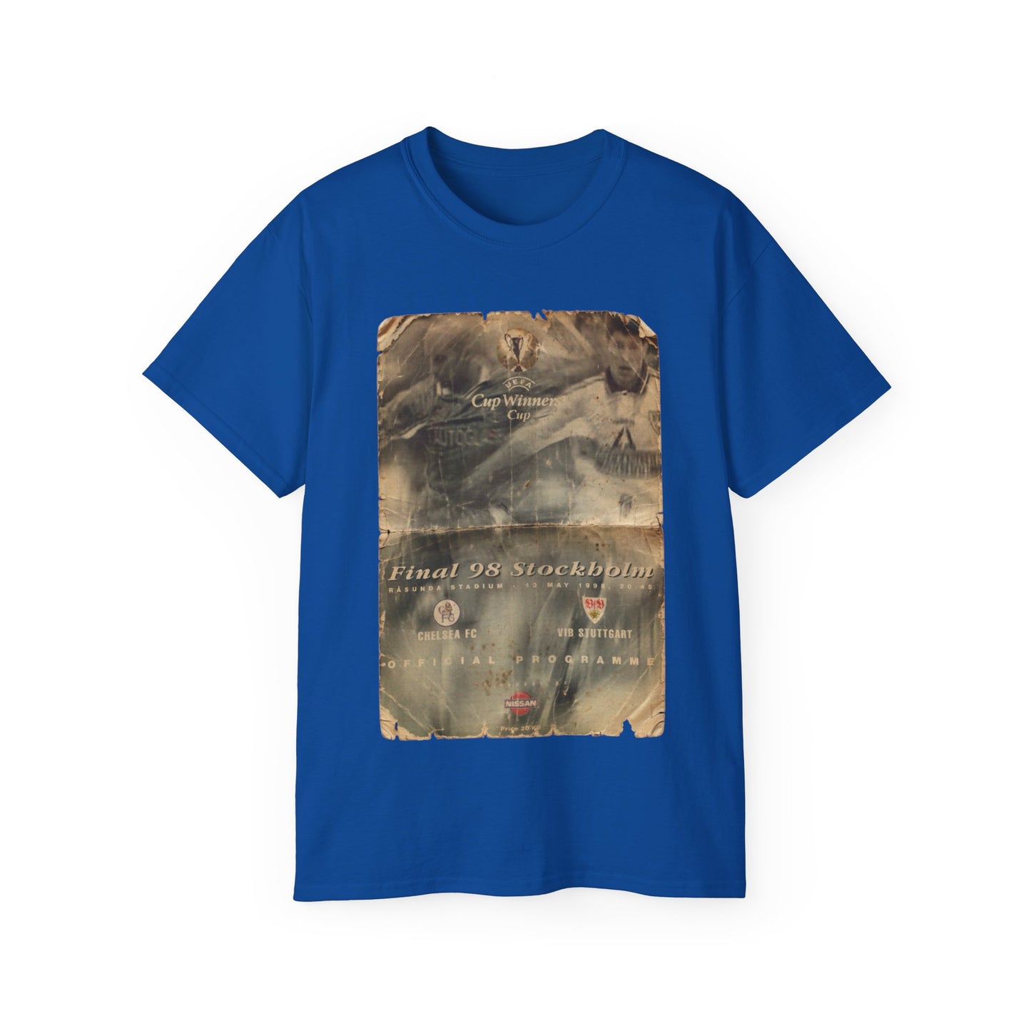 1998 European Cup Winners Cup Final Chelsea Stuttgart Poster Unisex Ultra Cotton Tee