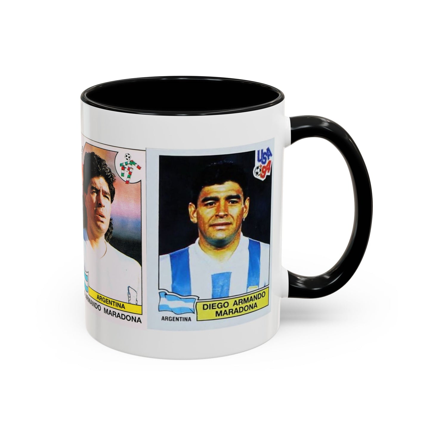 Diego Maradona Panini World Cup Stickers Accent Coffee Mug (11, 15oz)