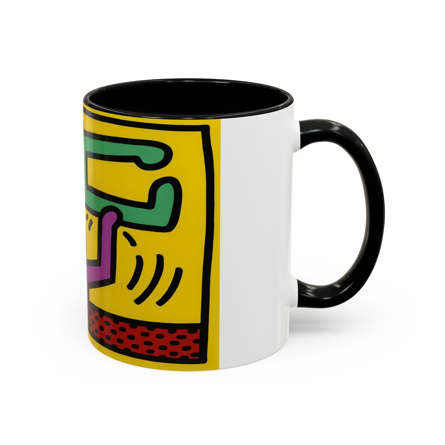 Keith Haring Pop Shop Green and Purple Mug