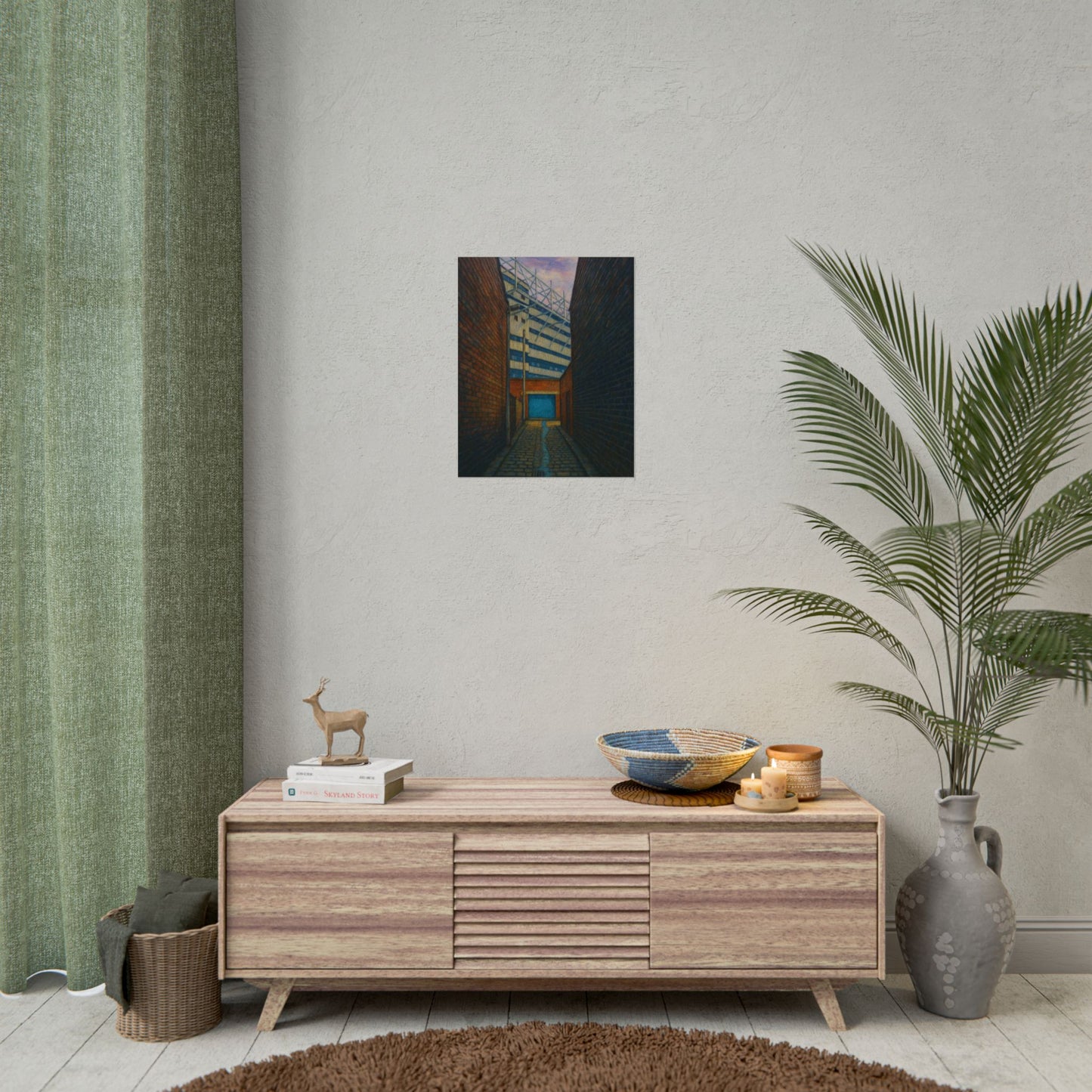 Maine Road Back Alley Manchester City Painting Print Poster