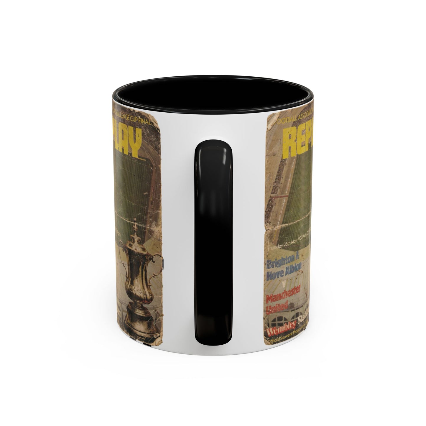 1983 FA Cup Final Replay Manchester United Brighton Programme Poster Accent Coffee Mug (11, 15oz)