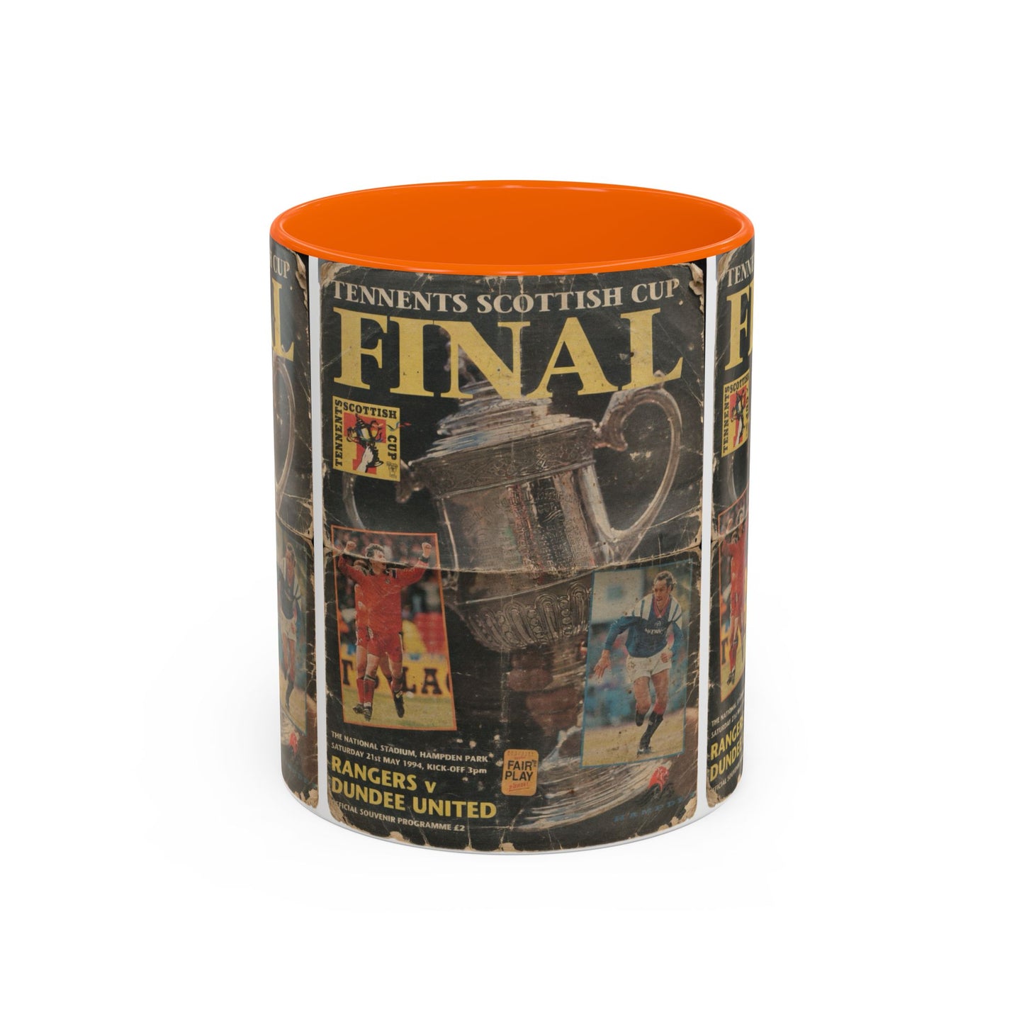 1994 Scottish Challenge Cup Final Dundee United Rangers Programme Poster Accent Coffee Mug (11, 15oz)