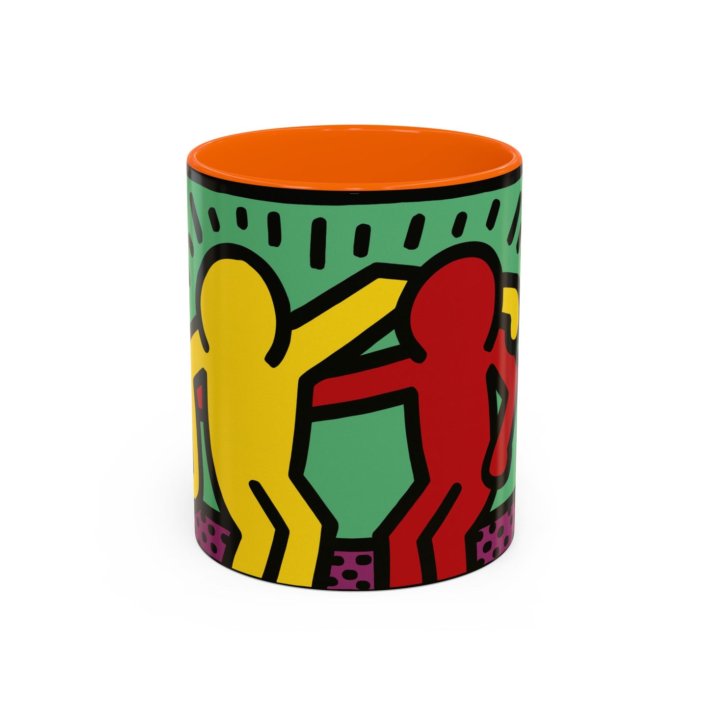 Keith Haring Pop Shop Red and Yellow Mug