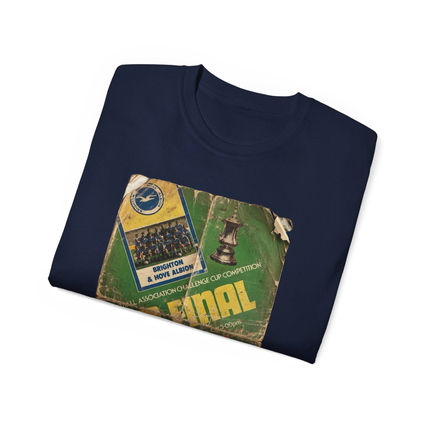 1983 FA Cup Final Manchester United Brighton Programme Poster Unisex Ultra Cotton Tee