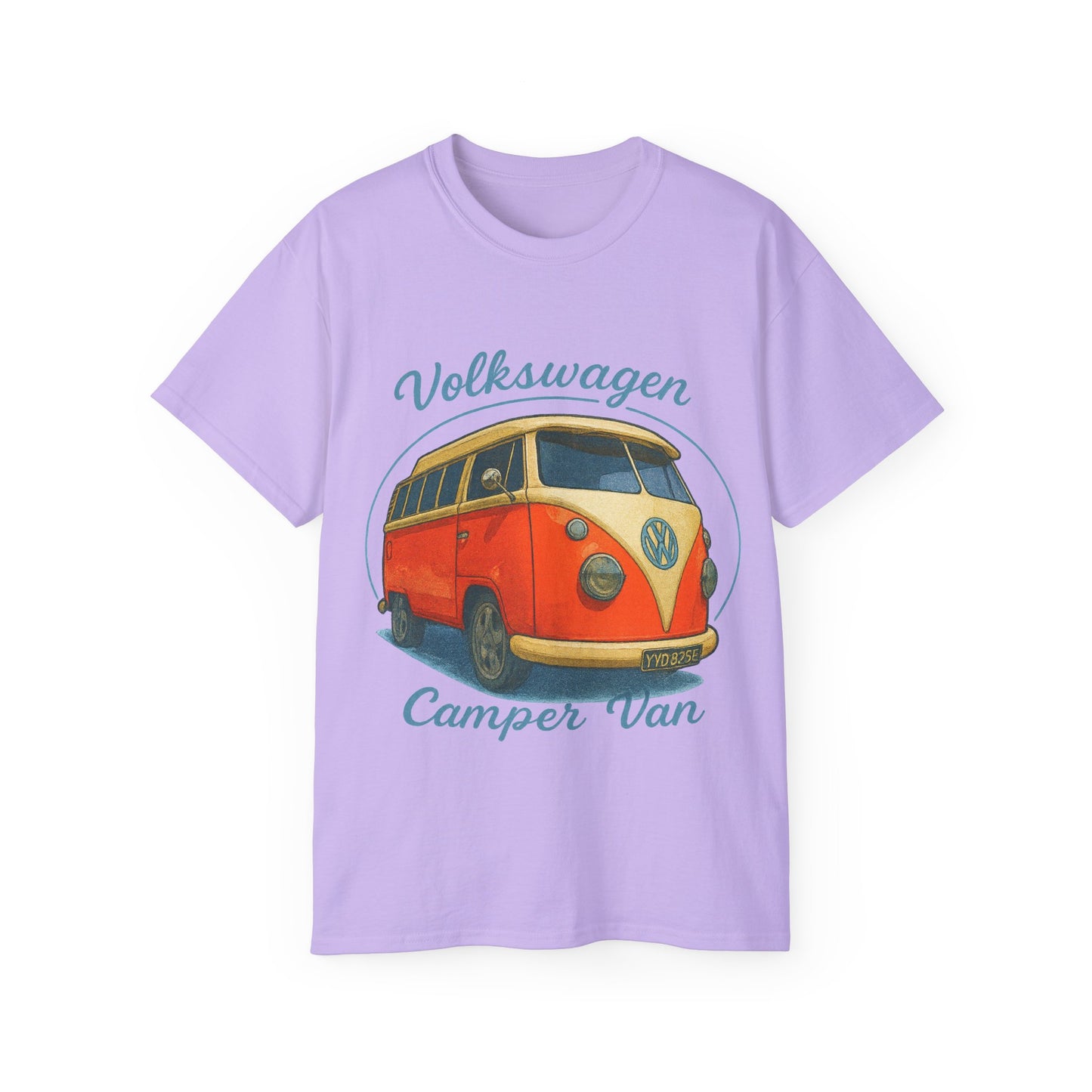 Retro Volkswagen Camper Van 3/4 Orange