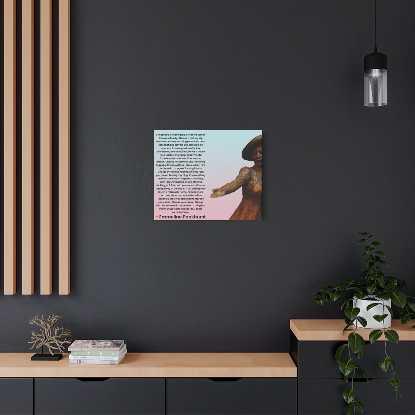 Emmeline Pankhurst Funny Trainspotting Quote Canvas