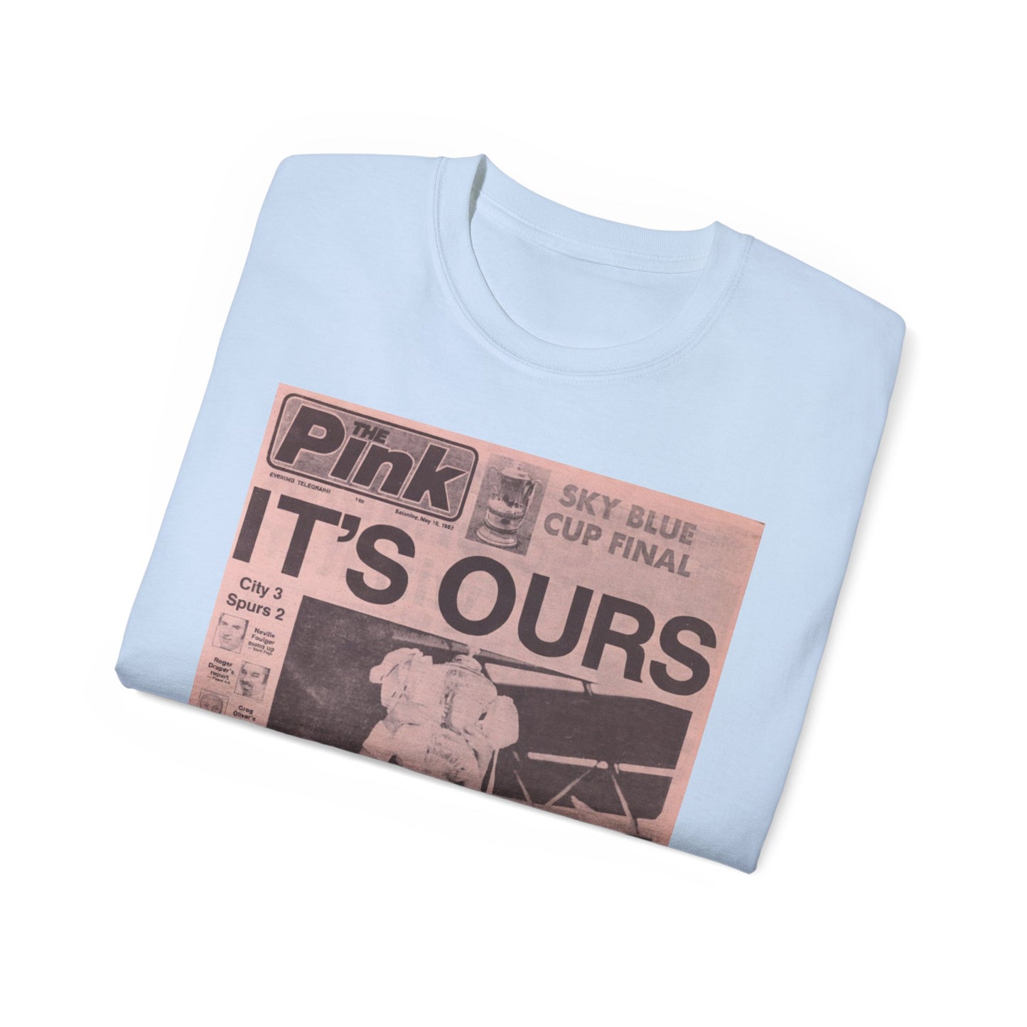 Coventry City Newspaper The Pink FA Cup Final 1987 Unisex Ultra Cotton Tee