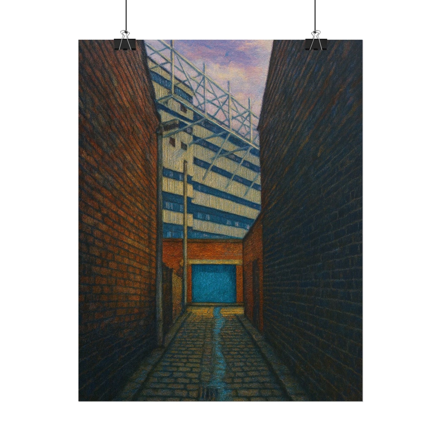 Maine Road Back Alley Manchester City Painting Print Poster