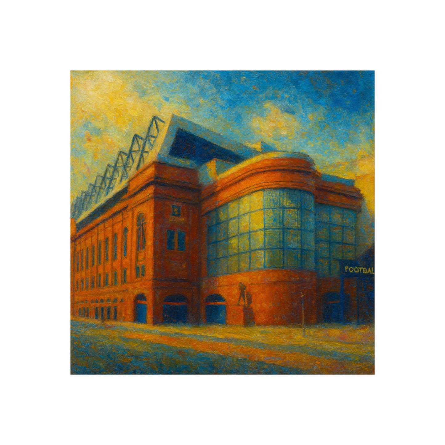 Ibrox Stadium Rangers FC Painting Print Poster