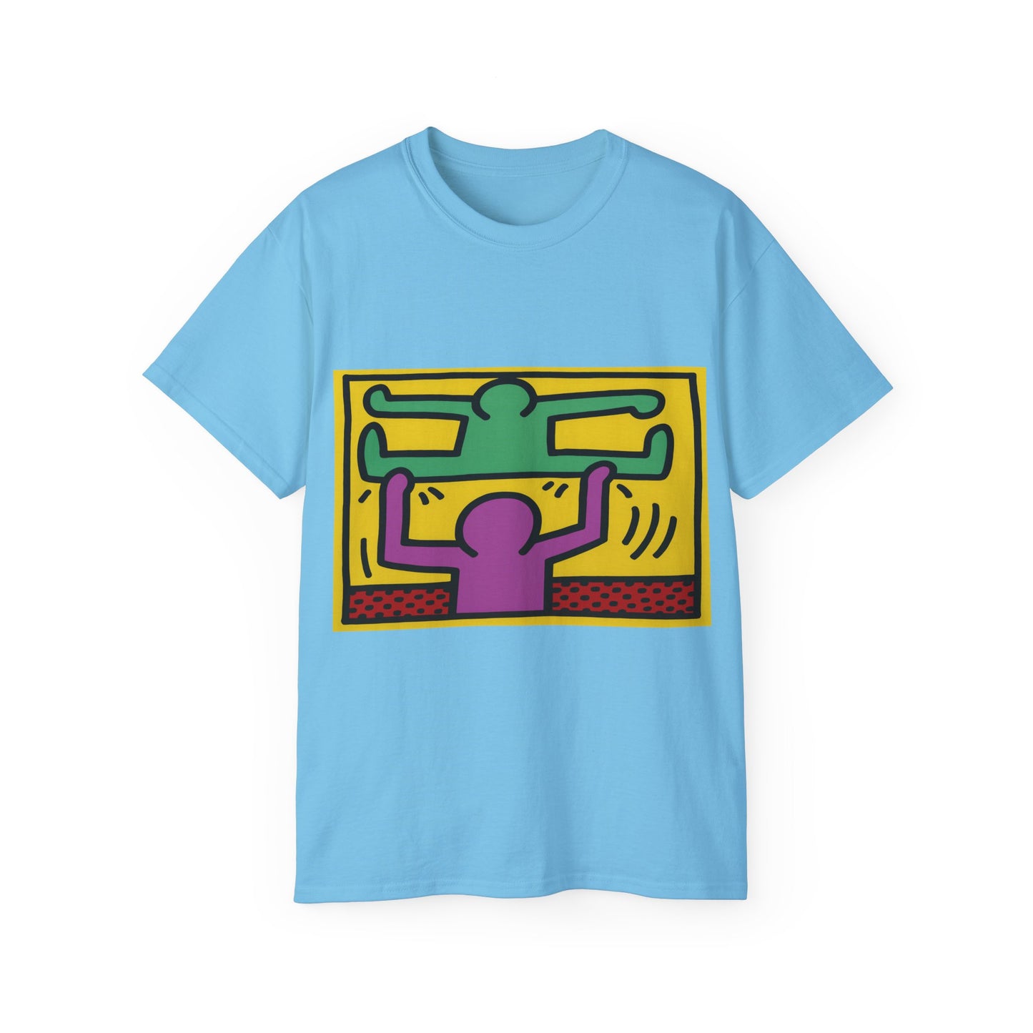 Keith Haring Pop Shop Green and Purple T-Shirt