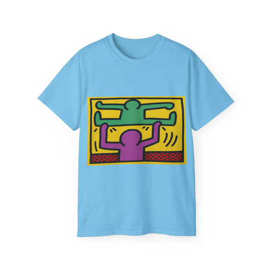 Keith Haring Pop Shop Green and Purple T-Shirt