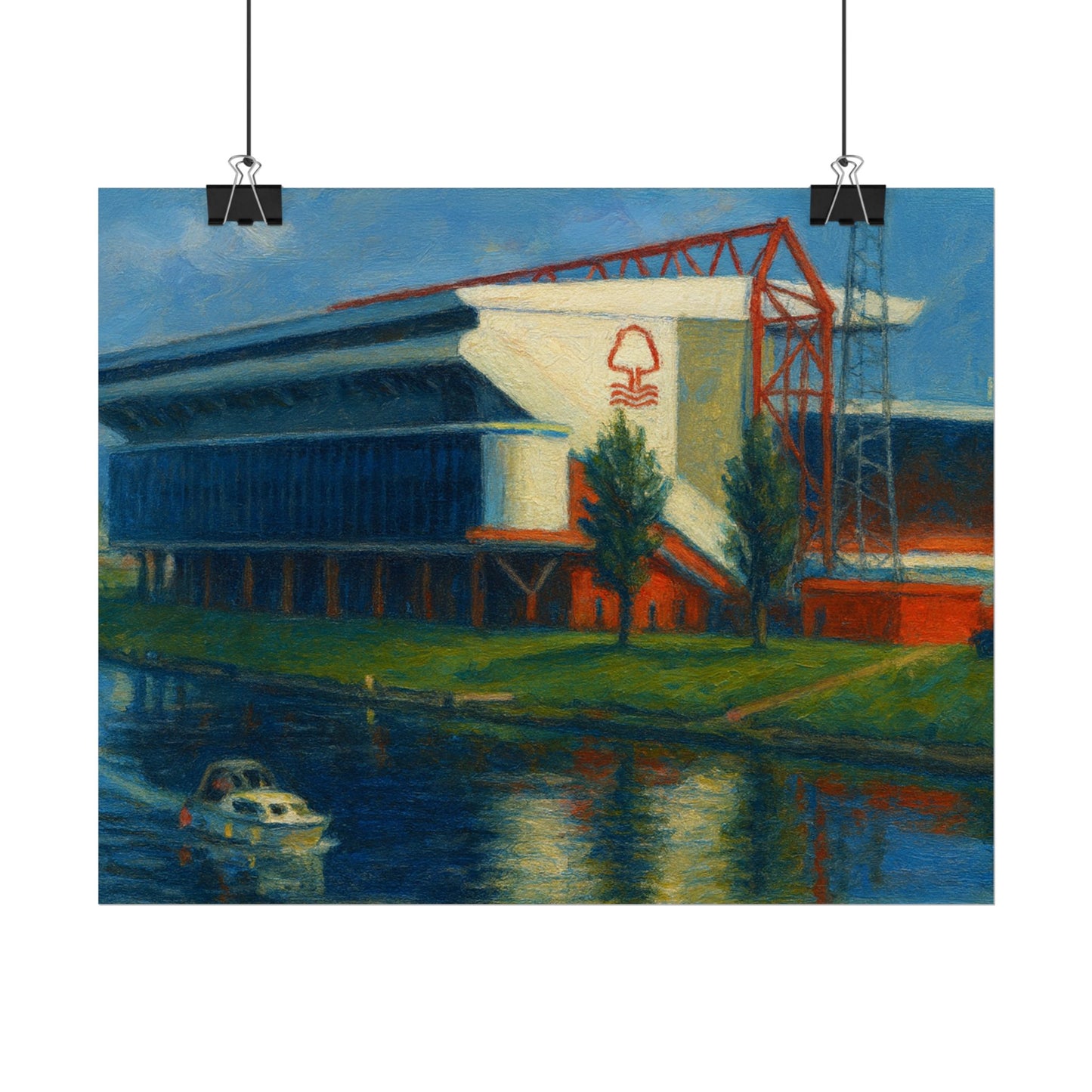 Nottingham Forest City Ground Day Painting Print Poster