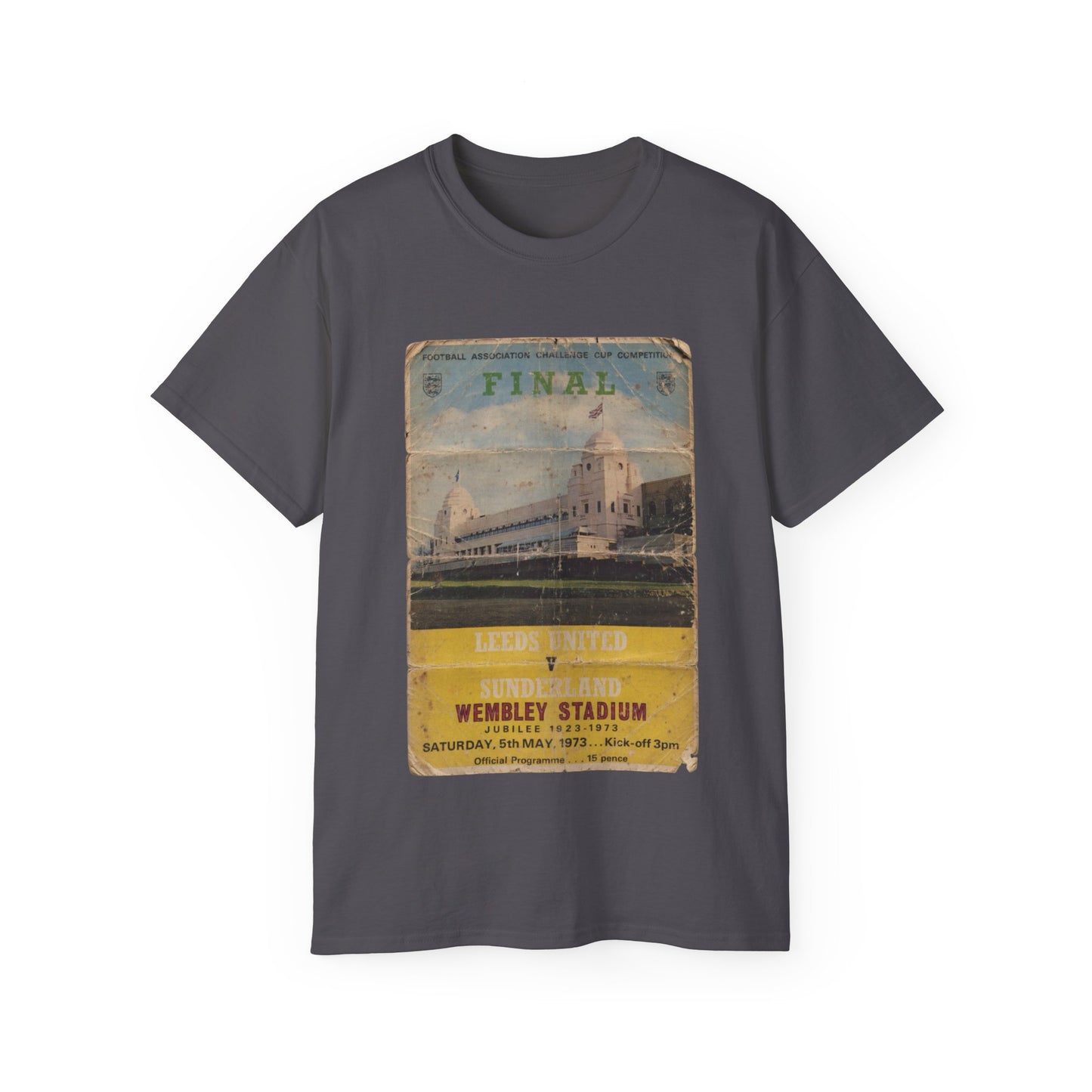 1973 FA Cup Final Programme Sunderland Leeds United Unisex Ultra Cotton Tee