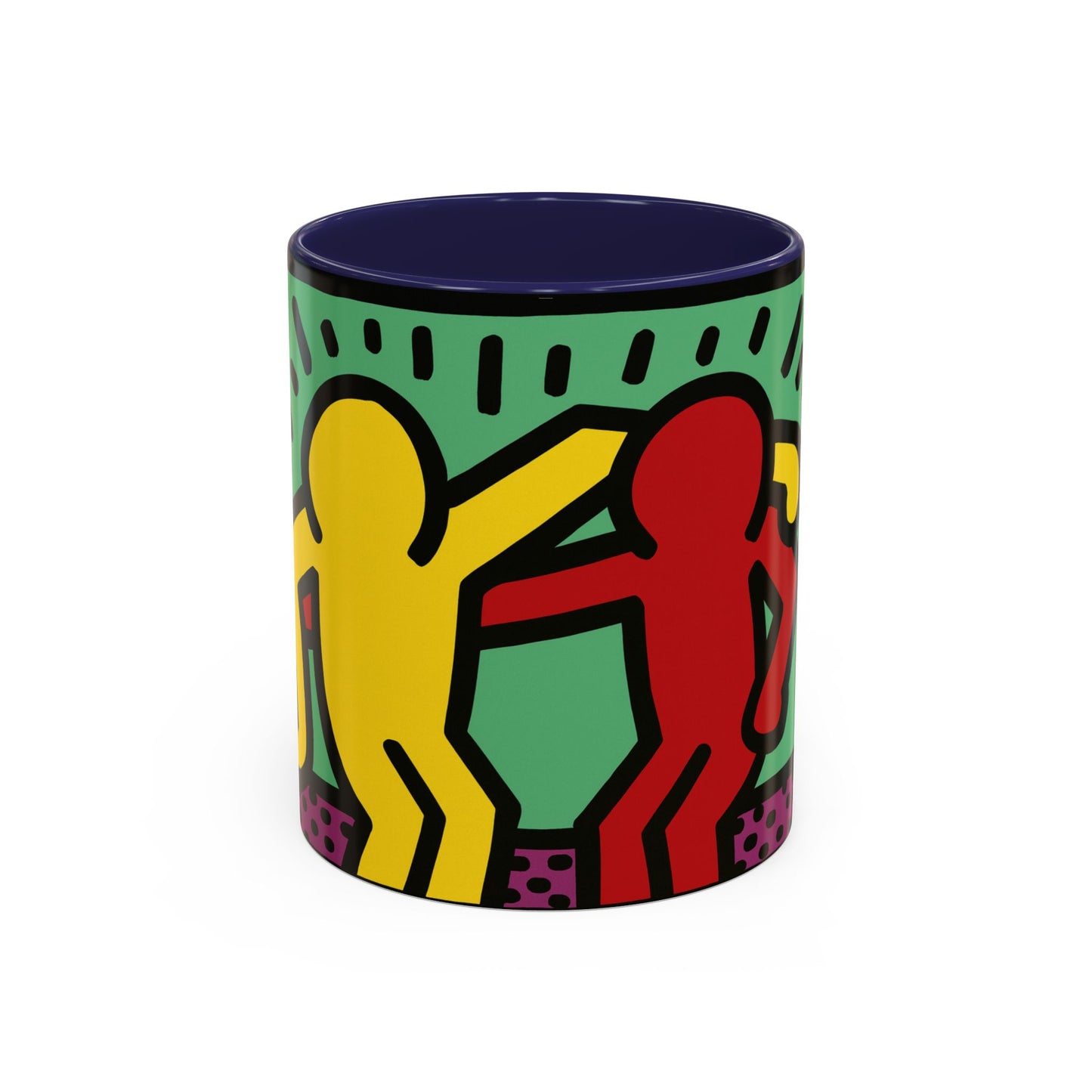 Keith Haring Pop Shop Red and Yellow Mug