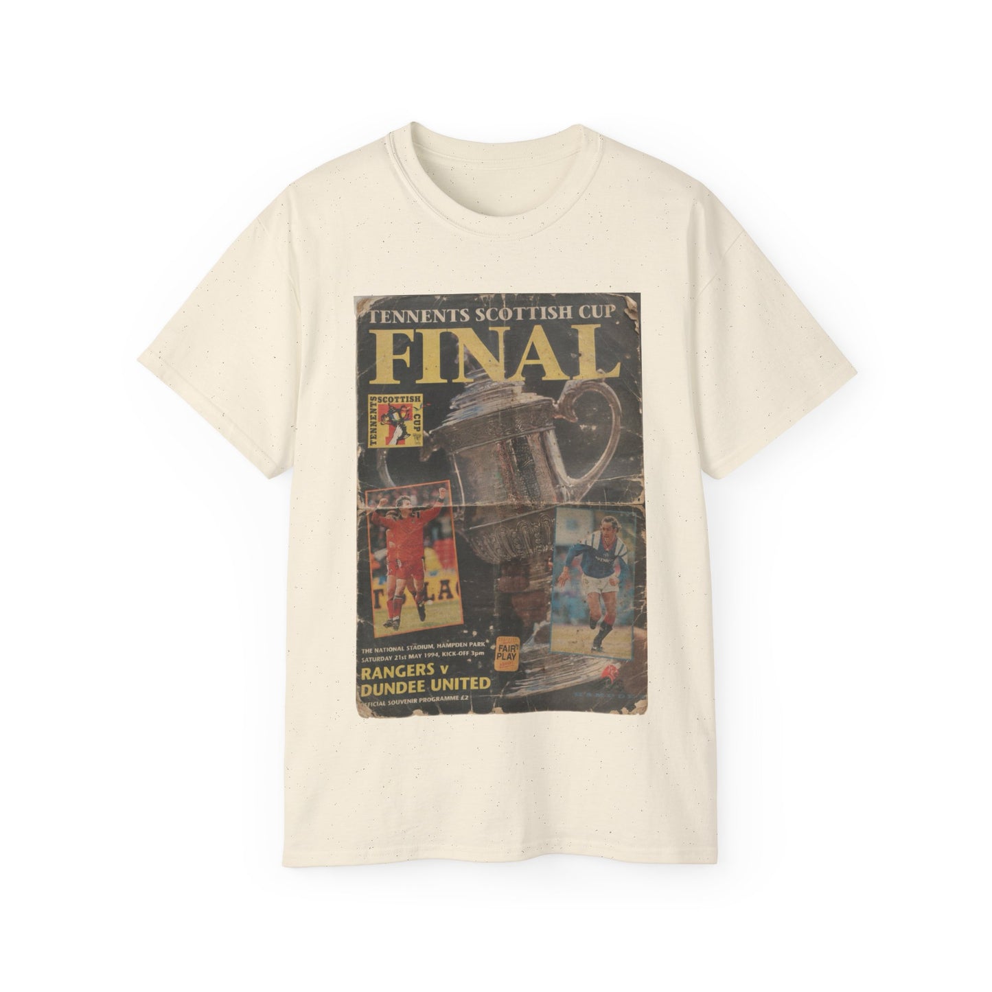 1994 Scottish Challenge Cup Final Dundee United Rangers Programme Poster Unisex Ultra Cotton Tee