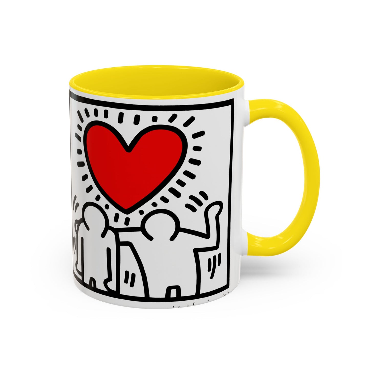 Keith Haring Heart Couple Mug