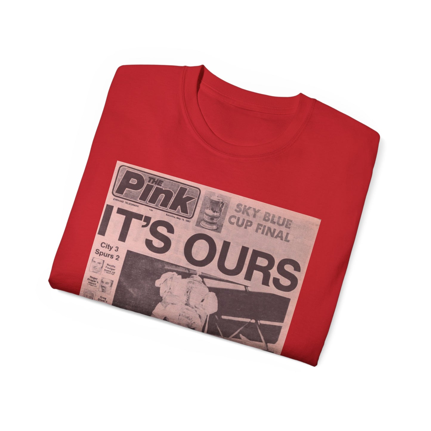 Coventry City Newspaper The Pink FA Cup Final 1987 Unisex Ultra Cotton Tee