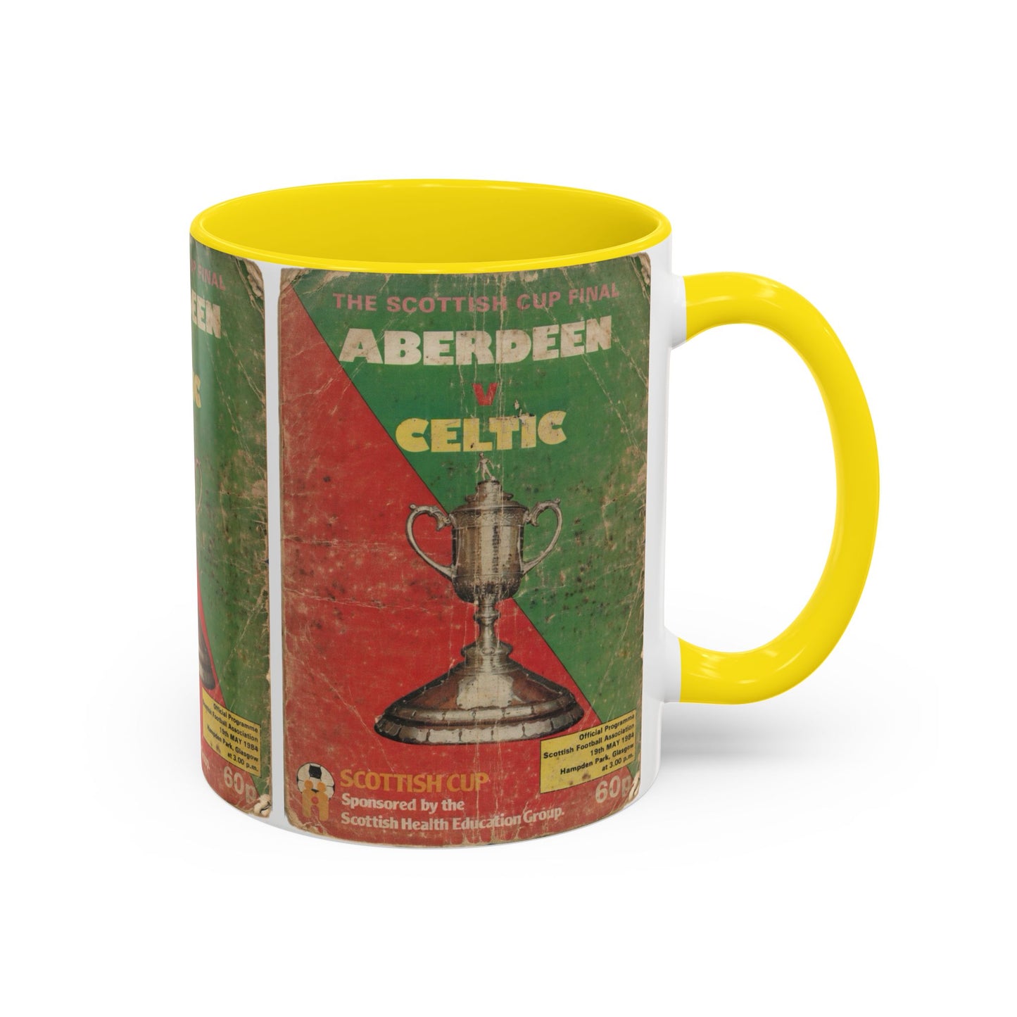 1984 Scottish Cup Final Aberdeen Celtic Programme Poster Accent Coffee Mug (11, 15oz)