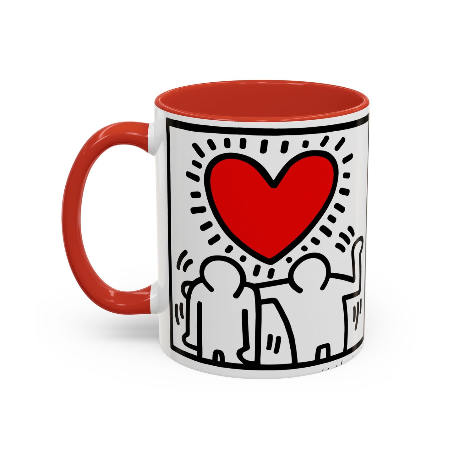 Keith Haring Heart Couple Mug