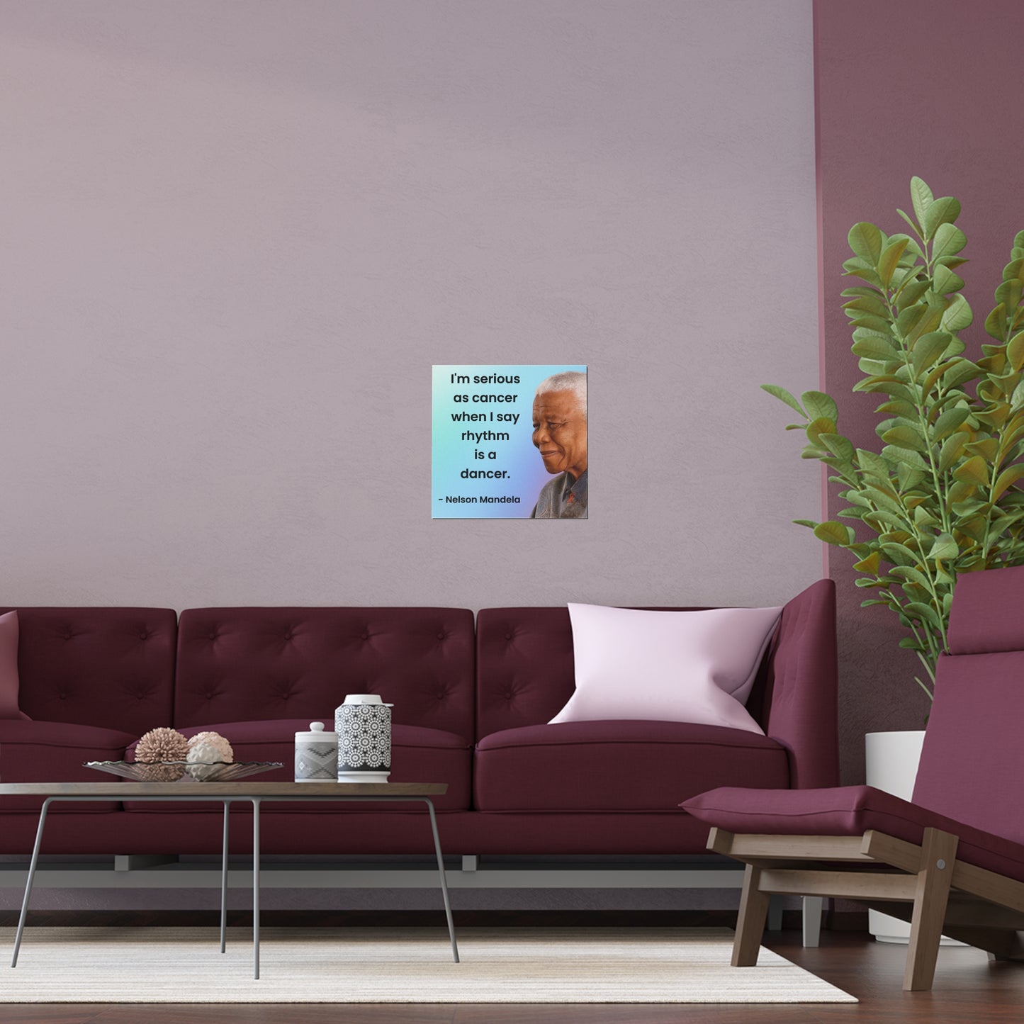 Nelson Mandela Rhythm Is A Dancer Quote Poster