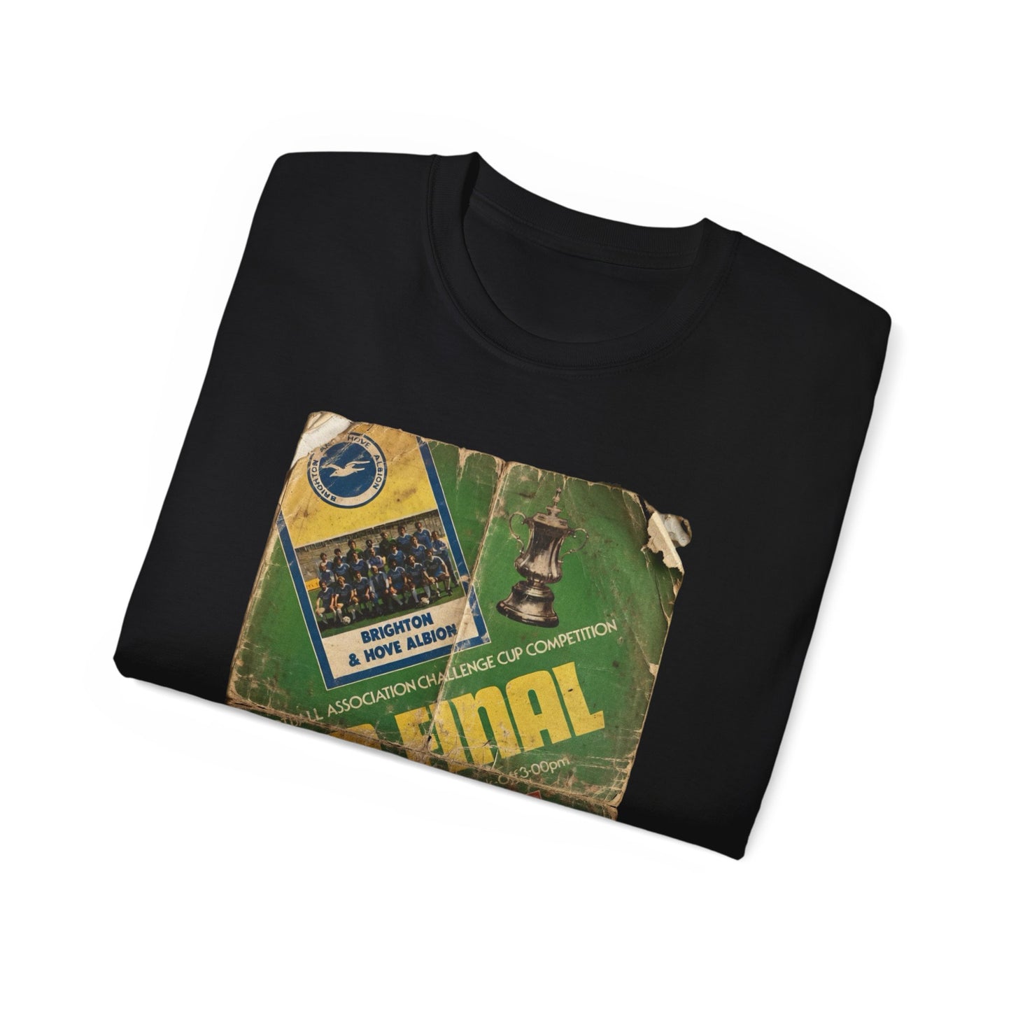 1983 FA Cup Final Manchester United Brighton Programme Poster Unisex Ultra Cotton Tee