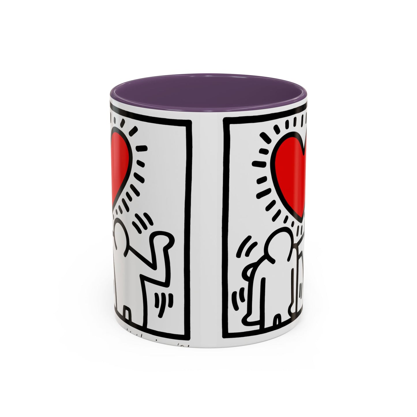Keith Haring Heart Couple Mug