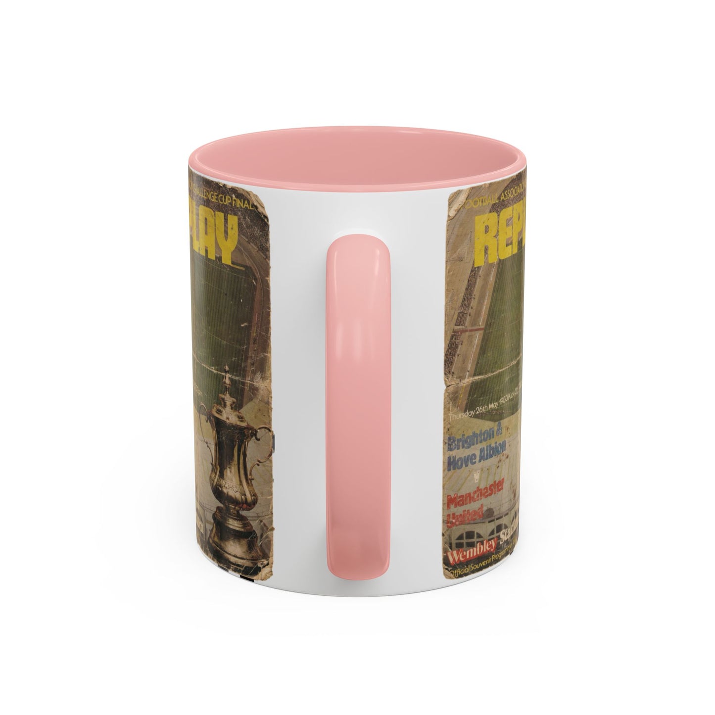 1983 FA Cup Final Replay Manchester United Brighton Programme Poster Accent Coffee Mug (11, 15oz)