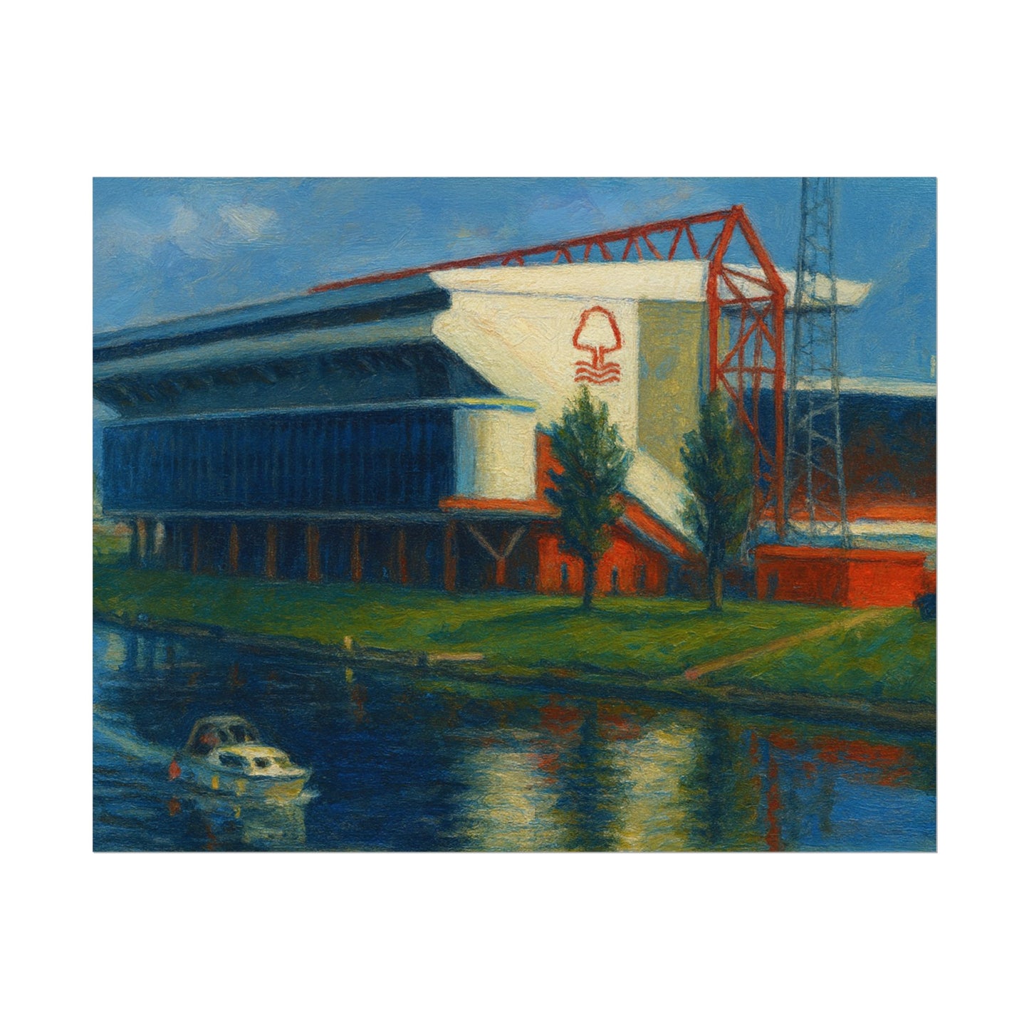 Nottingham Forest City Ground Day Painting Print Poster