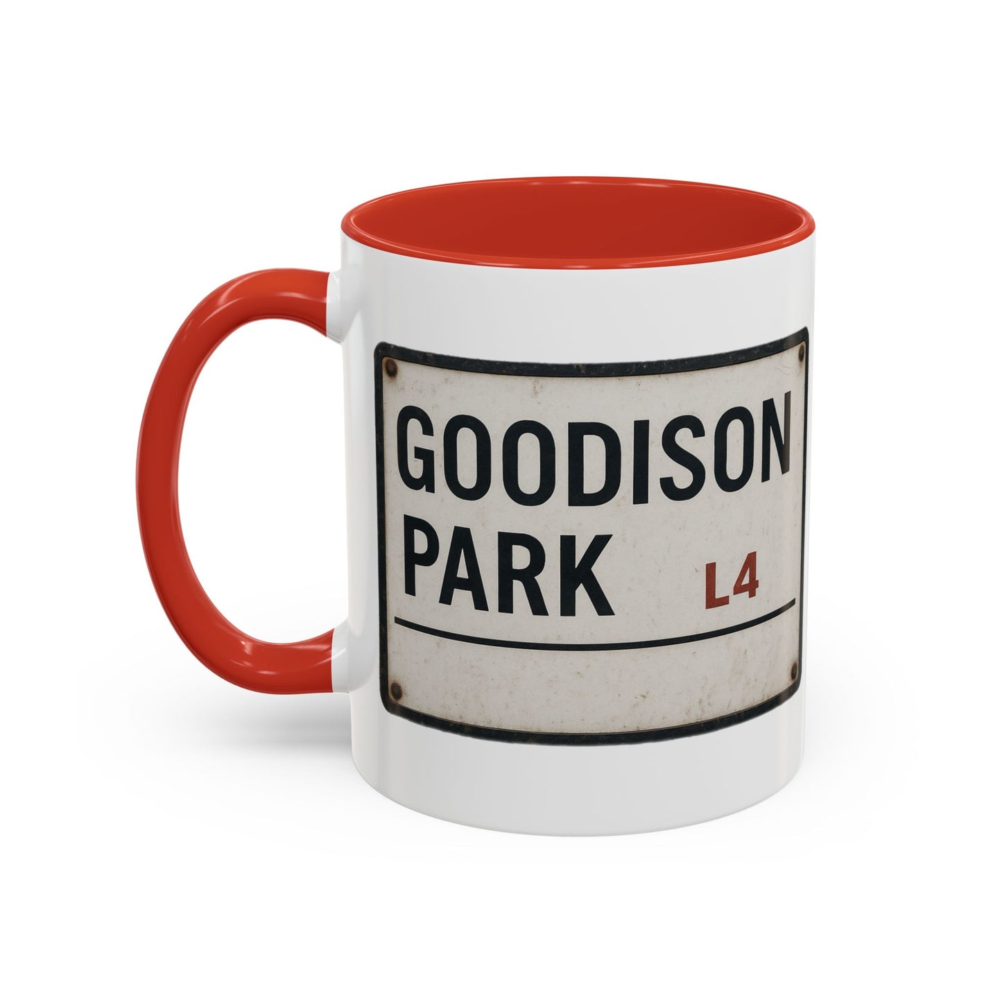 Goodison Park Everton Road Sign Mug