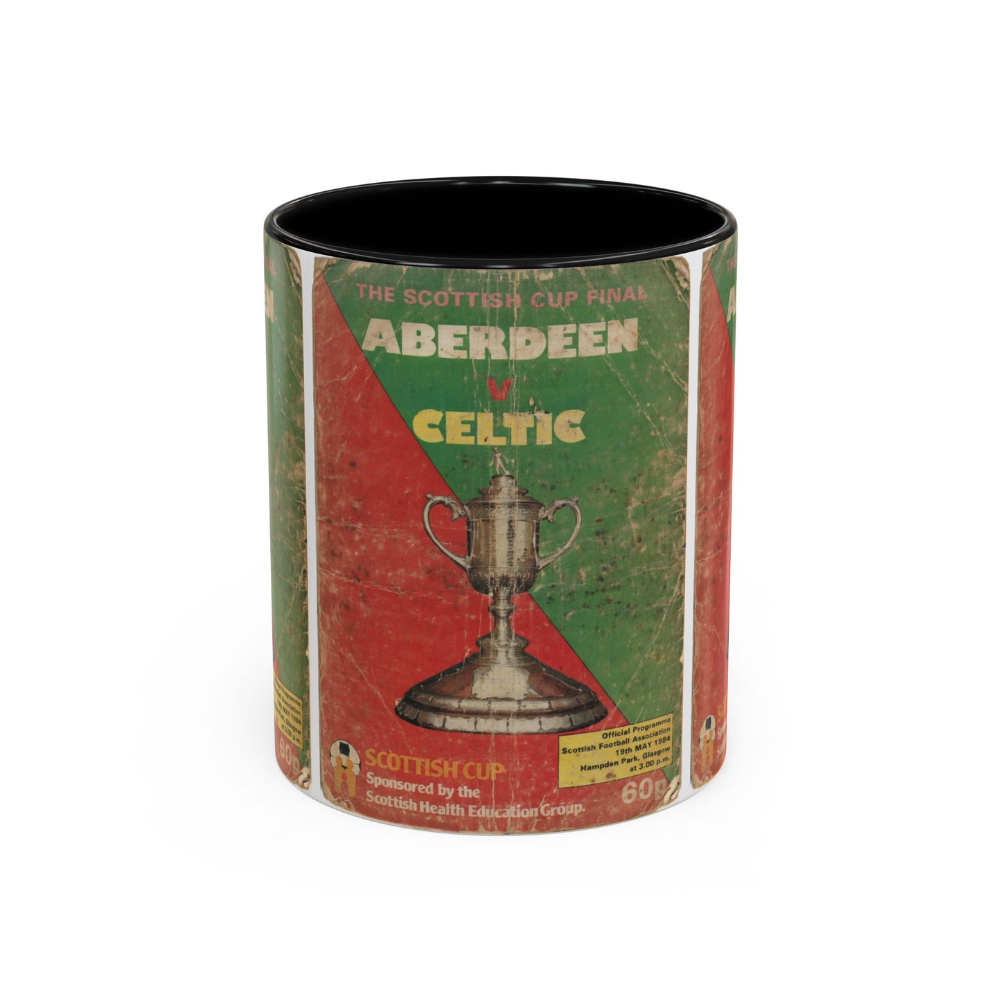 1984 Scottish Cup Final Aberdeen Celtic Programme Poster Accent Coffee Mug (11, 15oz)