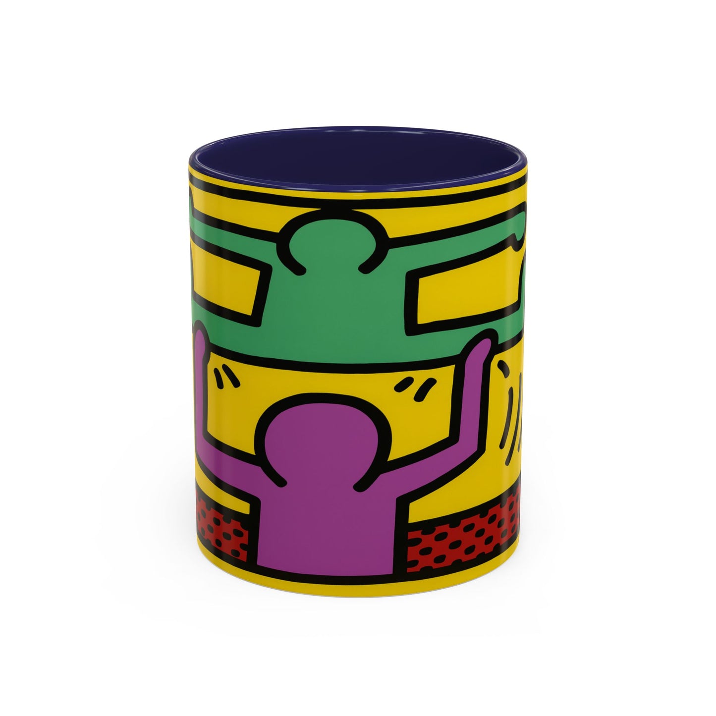 Keith Haring Pop Shop Green and Purple Mug