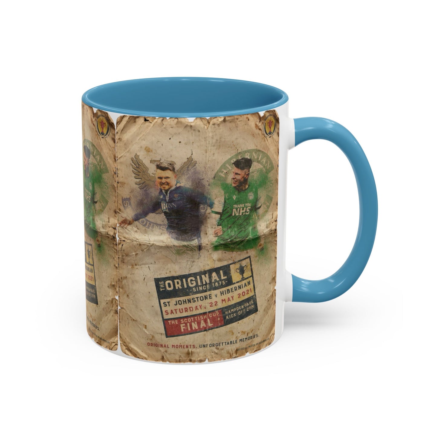 2021 Scottish challenge cup final St Johnstone Hibernian Programme Poster Accent Coffee Mug (11, 15oz)