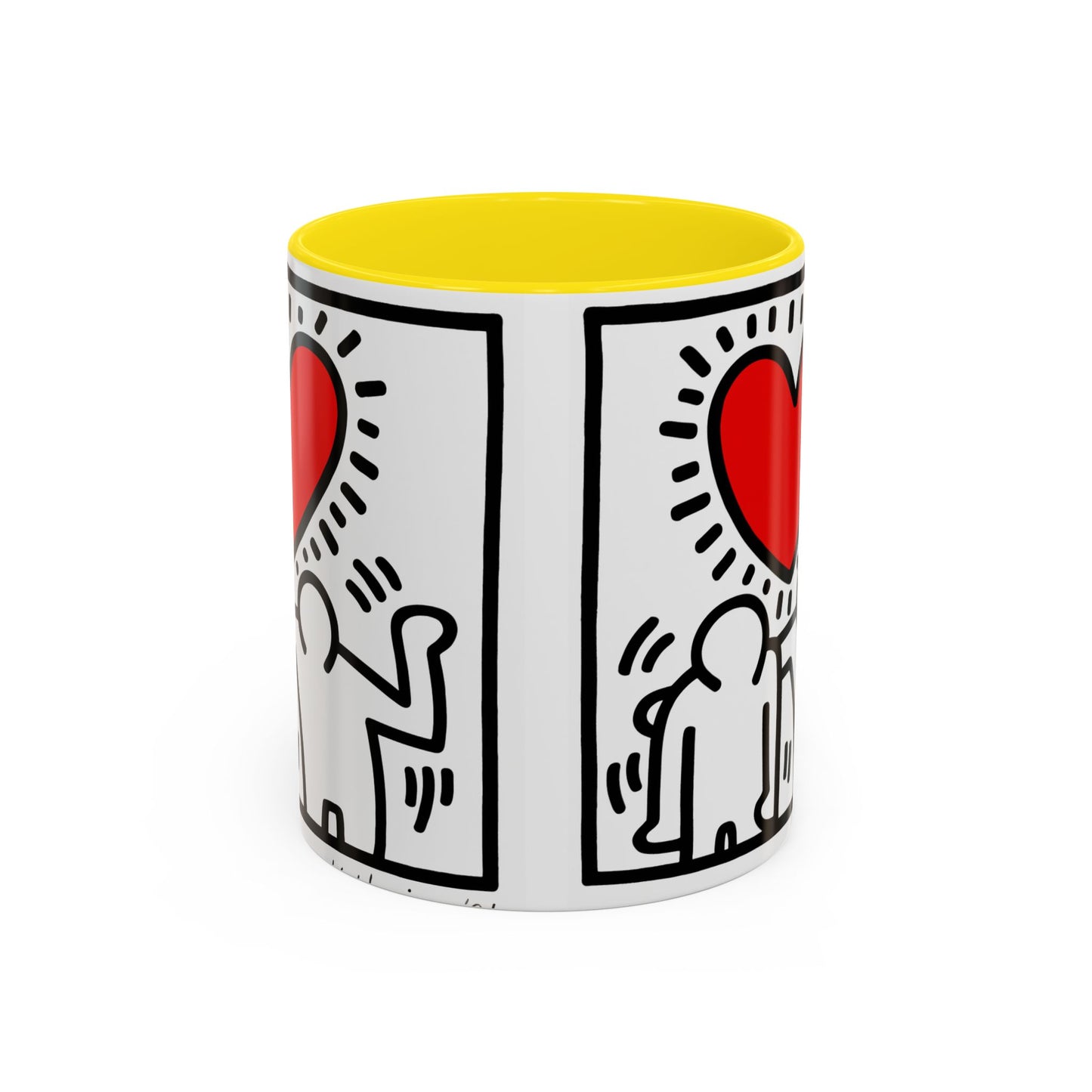 Keith Haring Heart Couple Mug