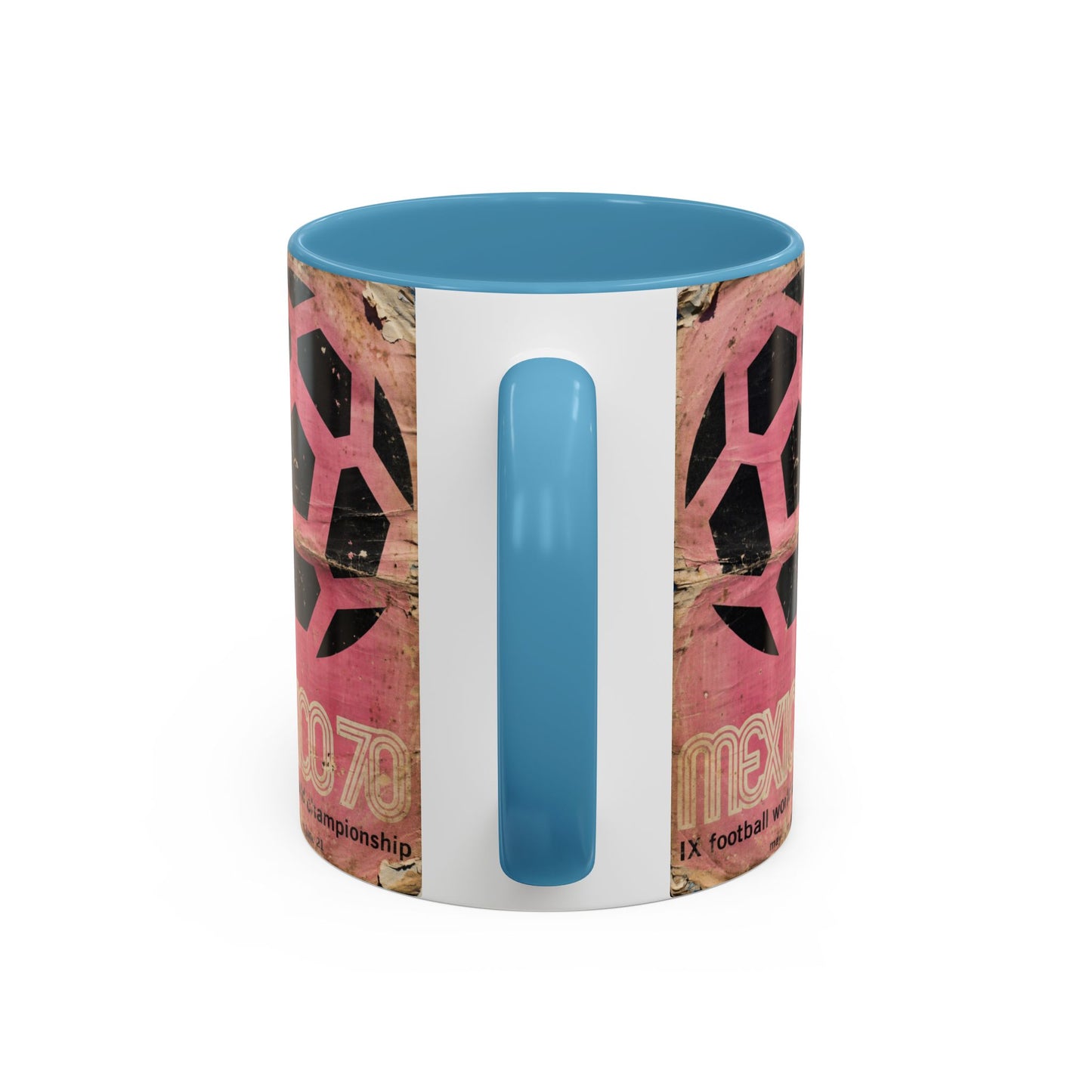 Mexico 70 World Cup Poster Pink Coffee Mug (11, 15oz)
