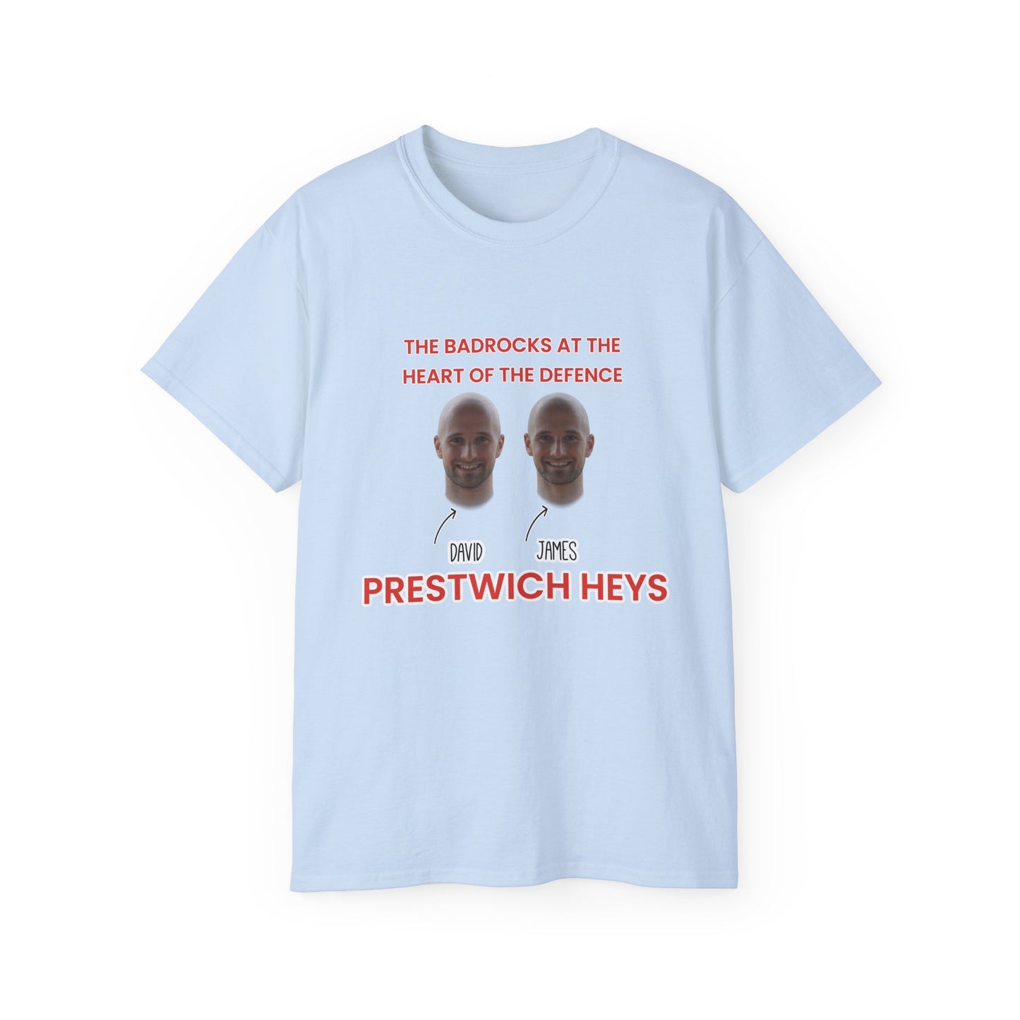 The Badrocks at the heart of the defence - James and David Badrock Prestwich Heys Unisex Ultra Cotton Tee