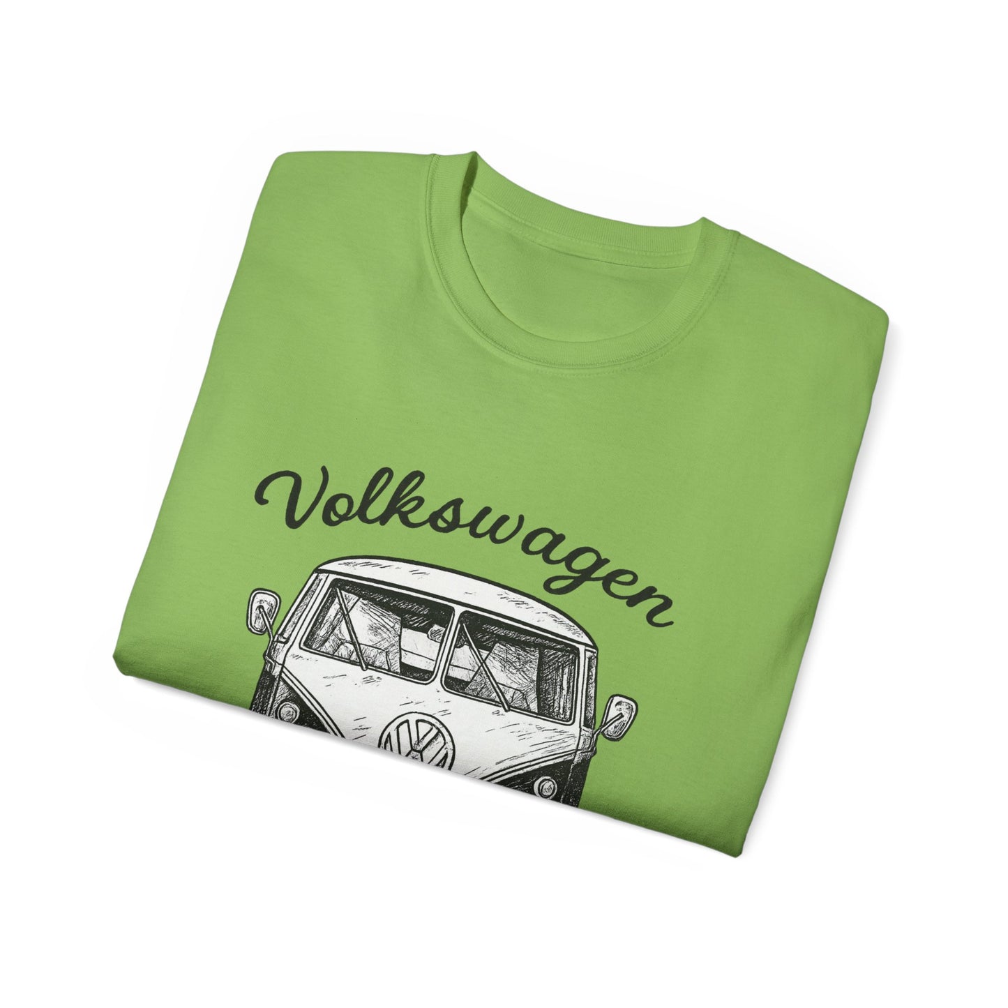 Volkswagen Camper Van Front Black and White