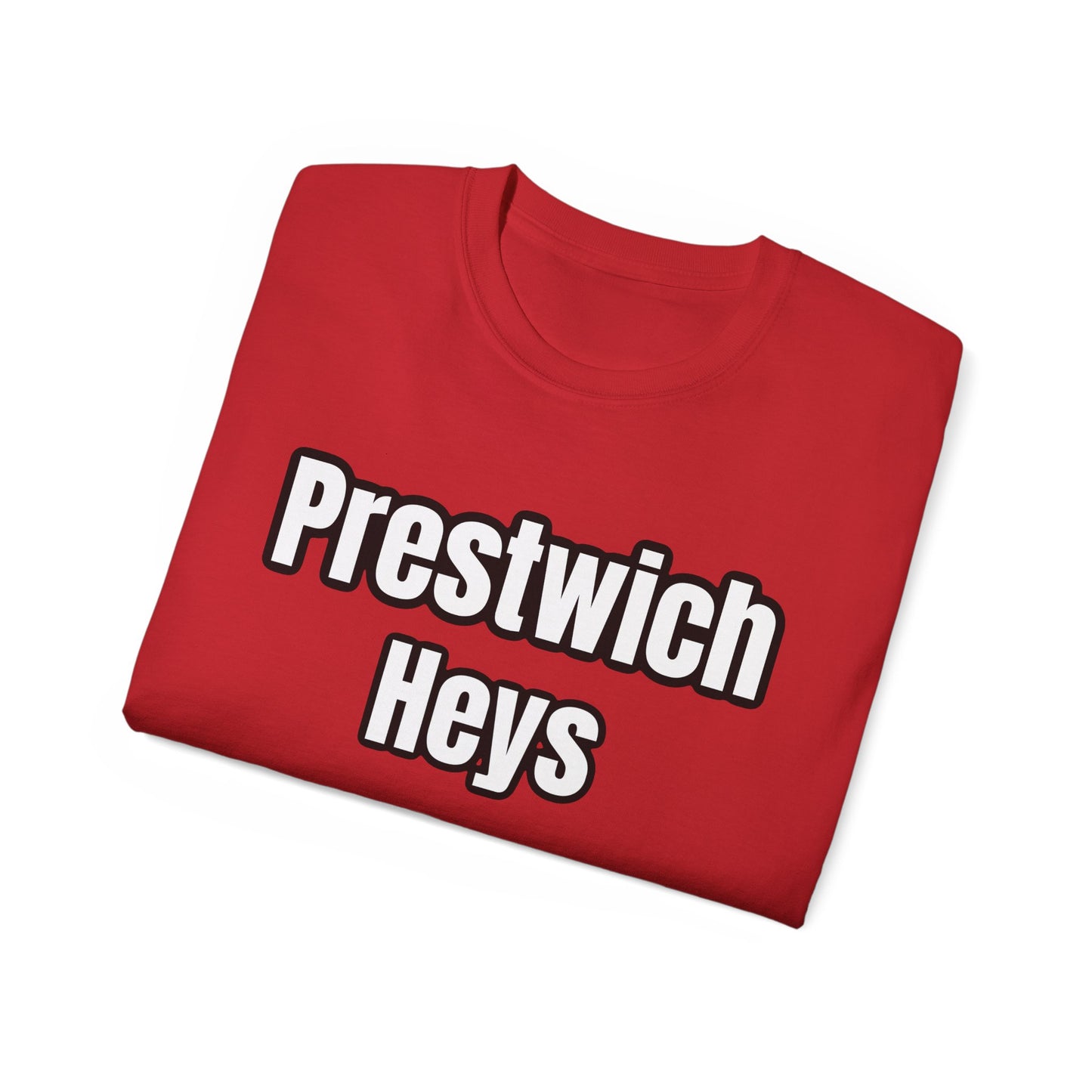Prestwich Heys Est. 1938 Black on Red