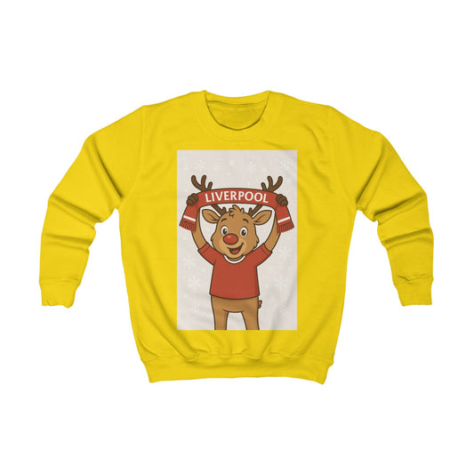 Kids Liverpool Reindeer Christmas Jumper