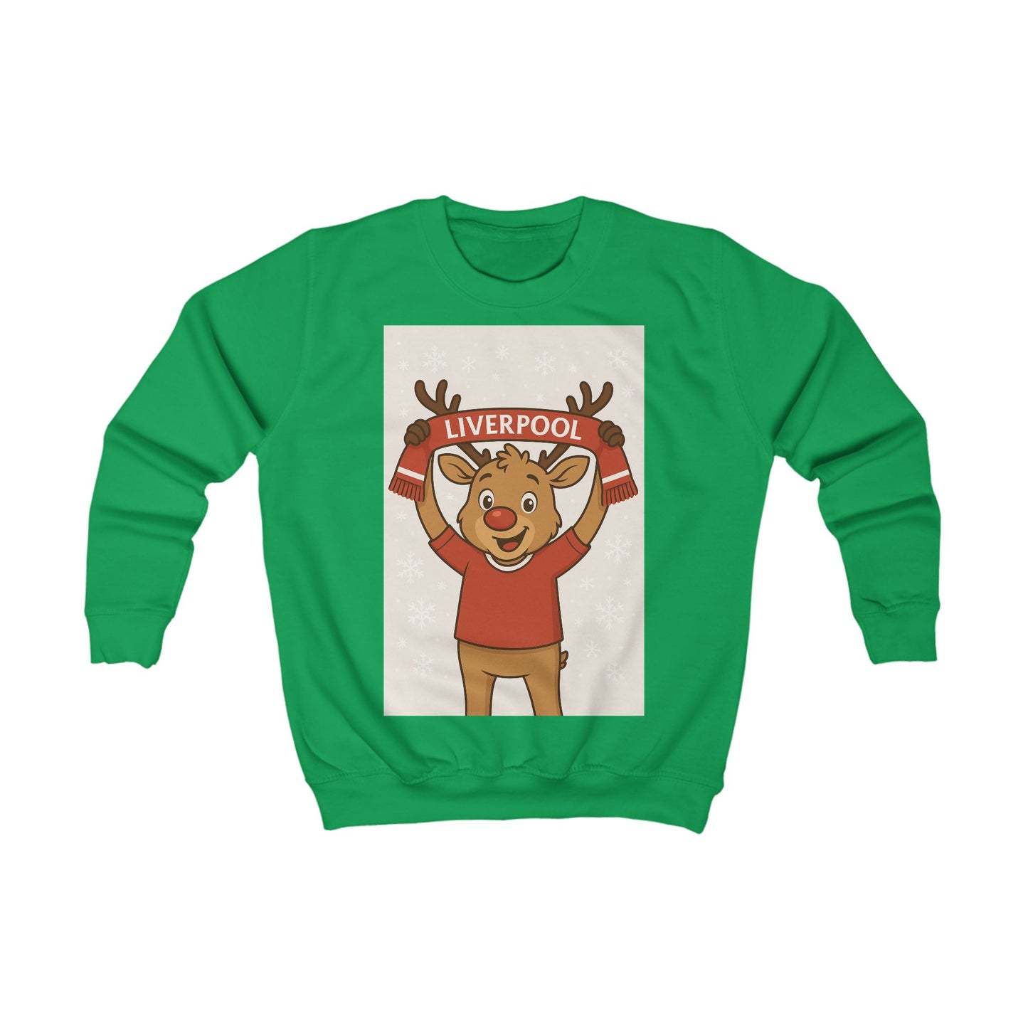 Kids Liverpool Reindeer Christmas Jumper