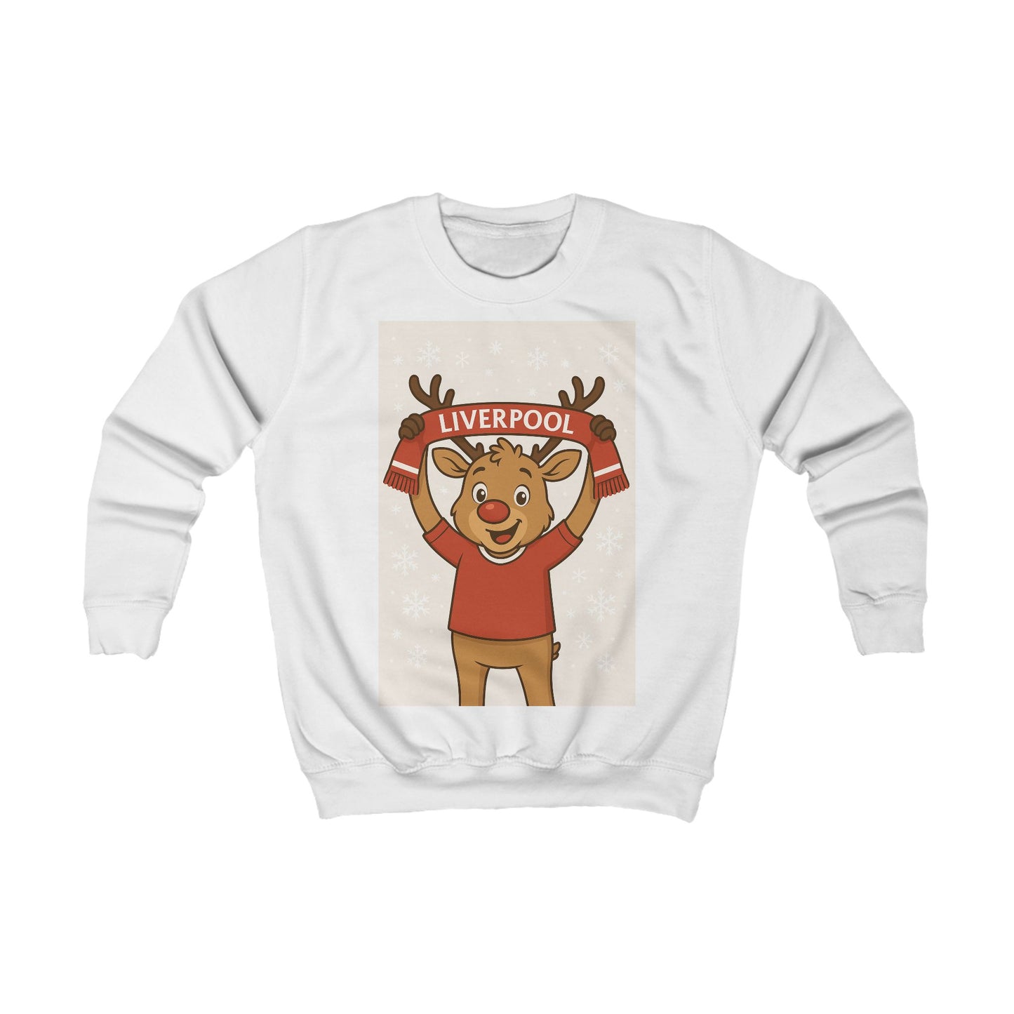 Kids Liverpool Reindeer Christmas Jumper