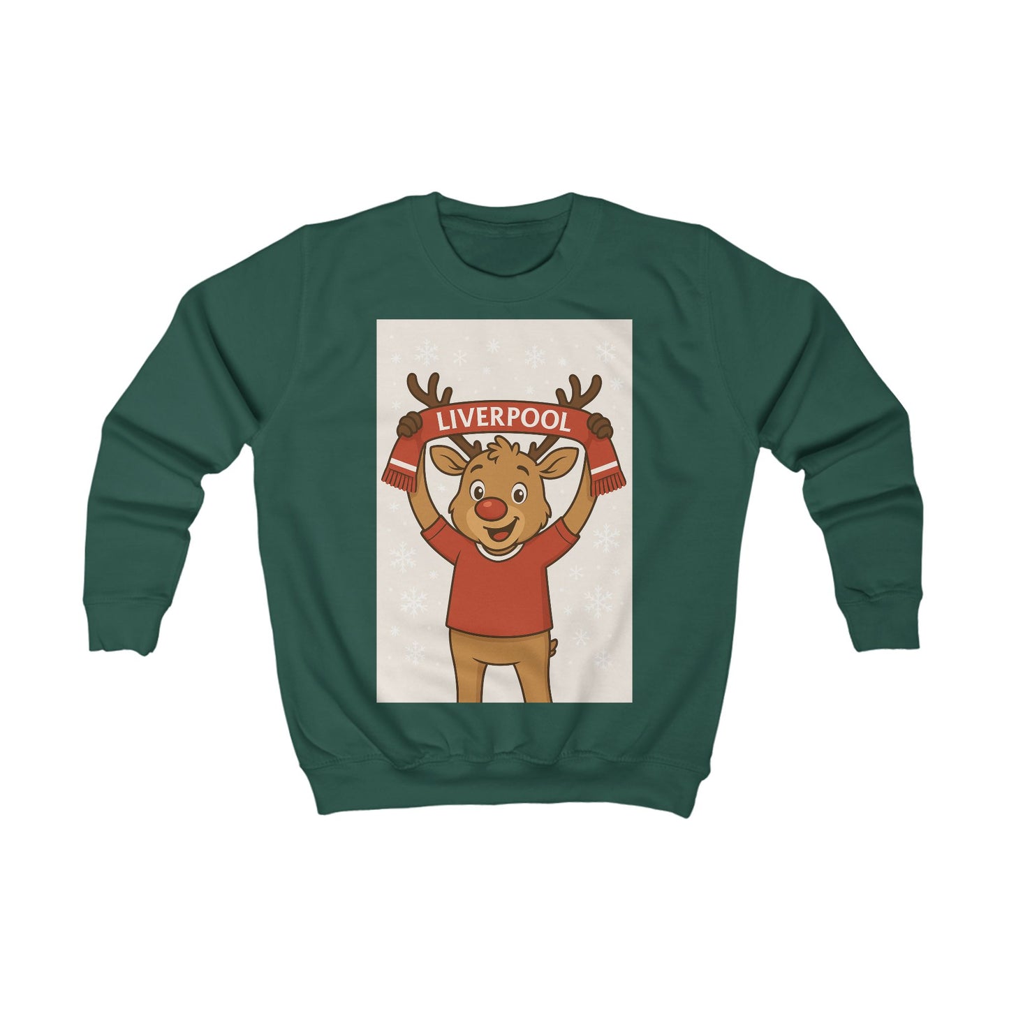 Kids Liverpool Reindeer Christmas Jumper