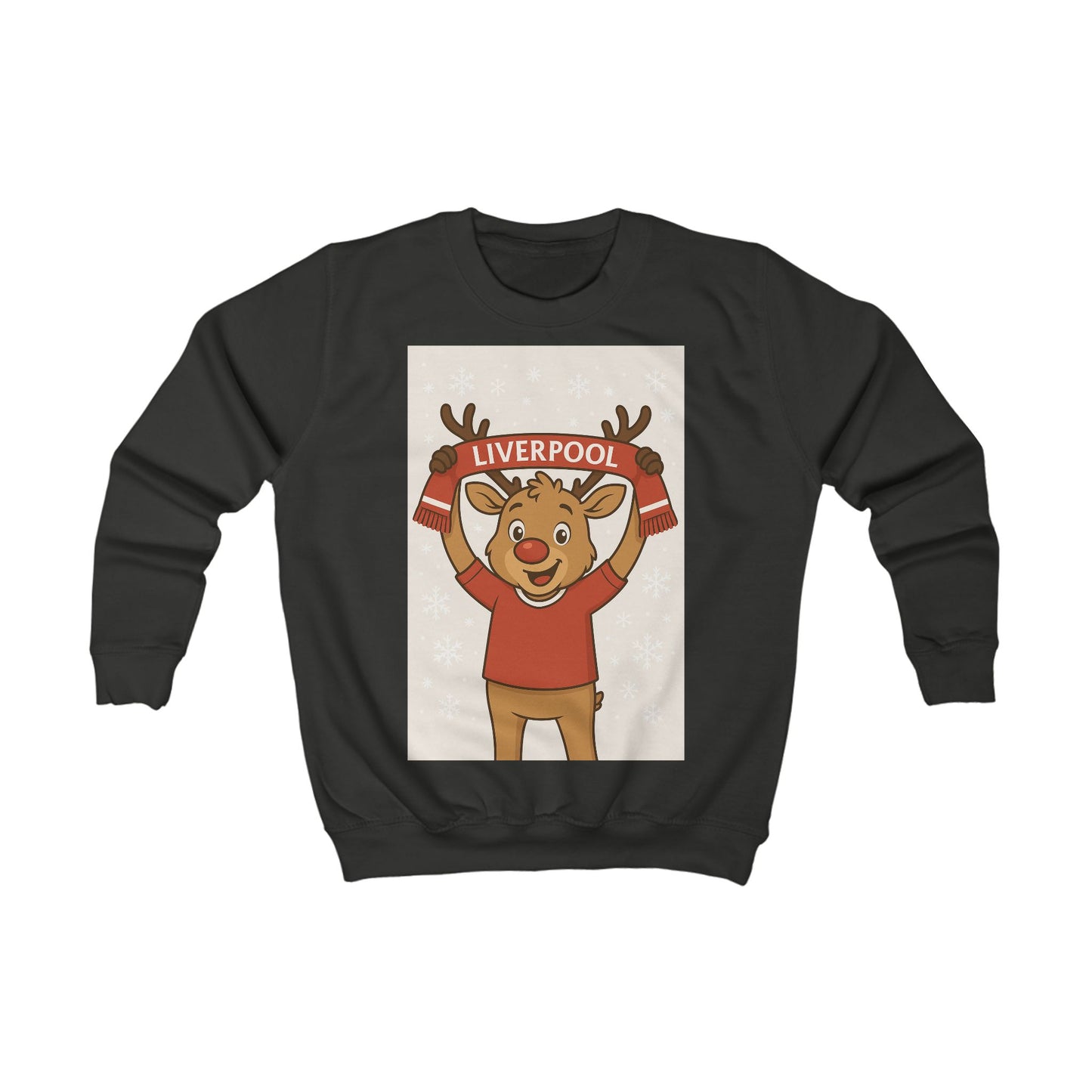 Kids Liverpool Reindeer Christmas Jumper